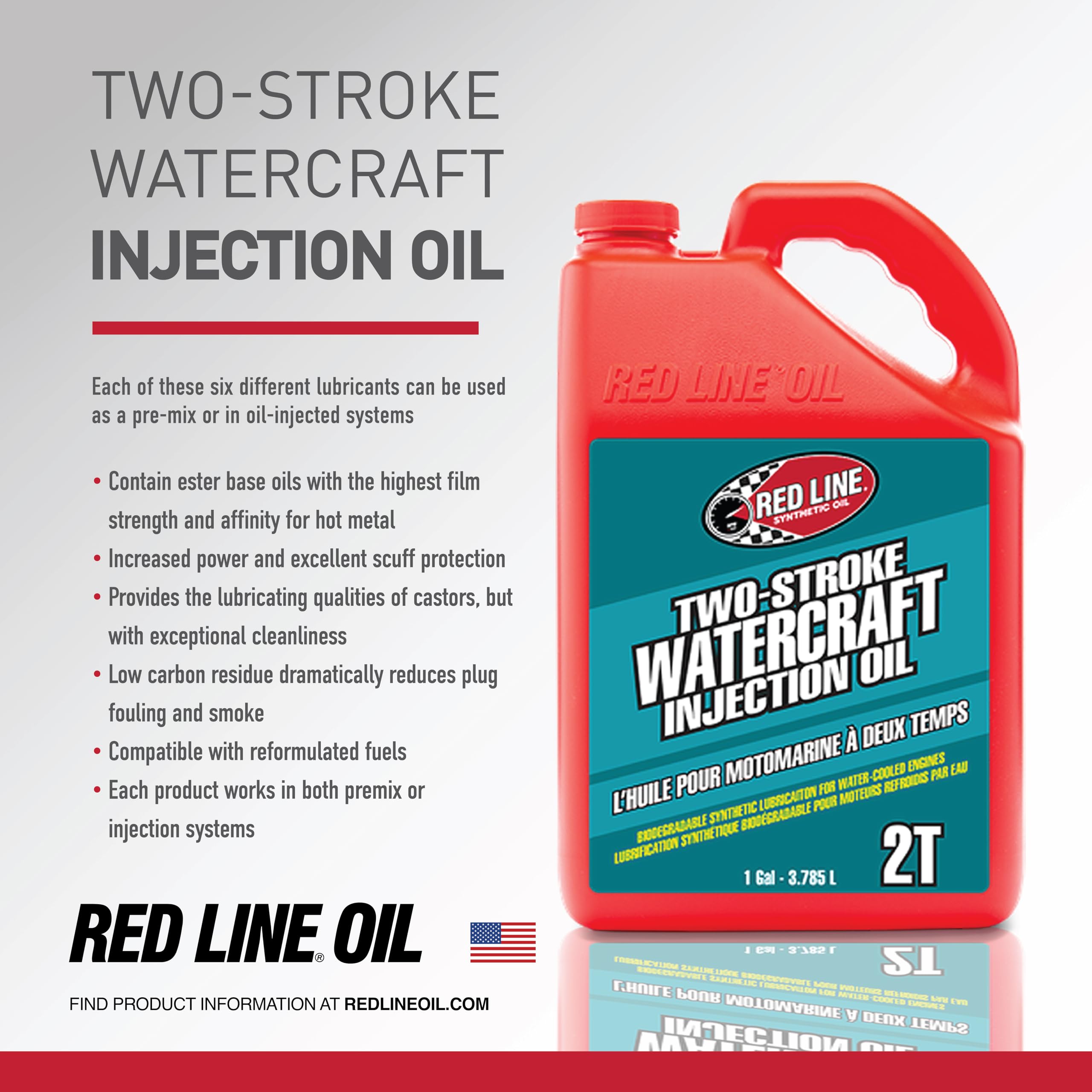 2 Stroke Red Line Injection Oil Synthetic Watercraft - Gallon 40705