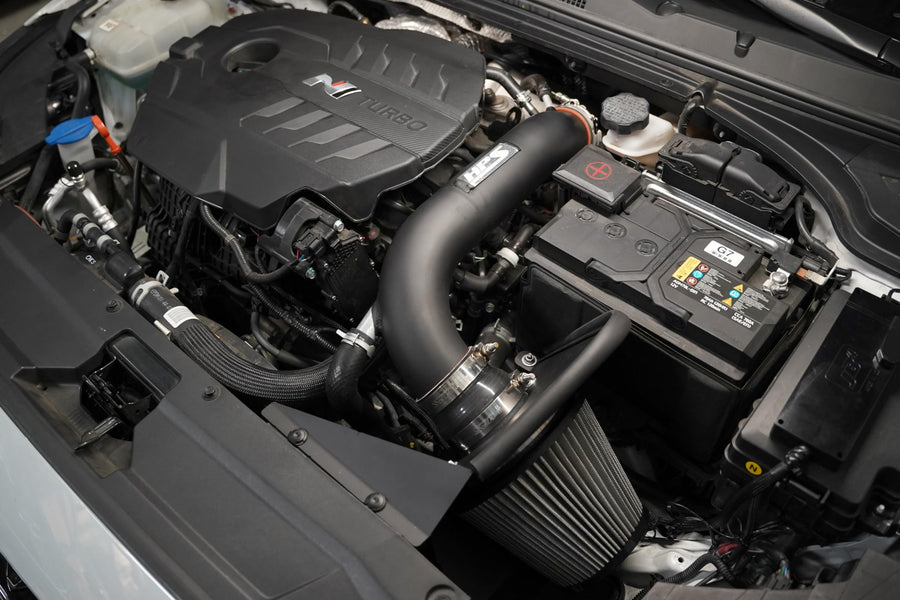 HPS Red Air Intake Kit Cool Ram with Heat Shield Compatible for 2019-2022 Hyundai Veloster N 2.0L Turbo, 827-713R