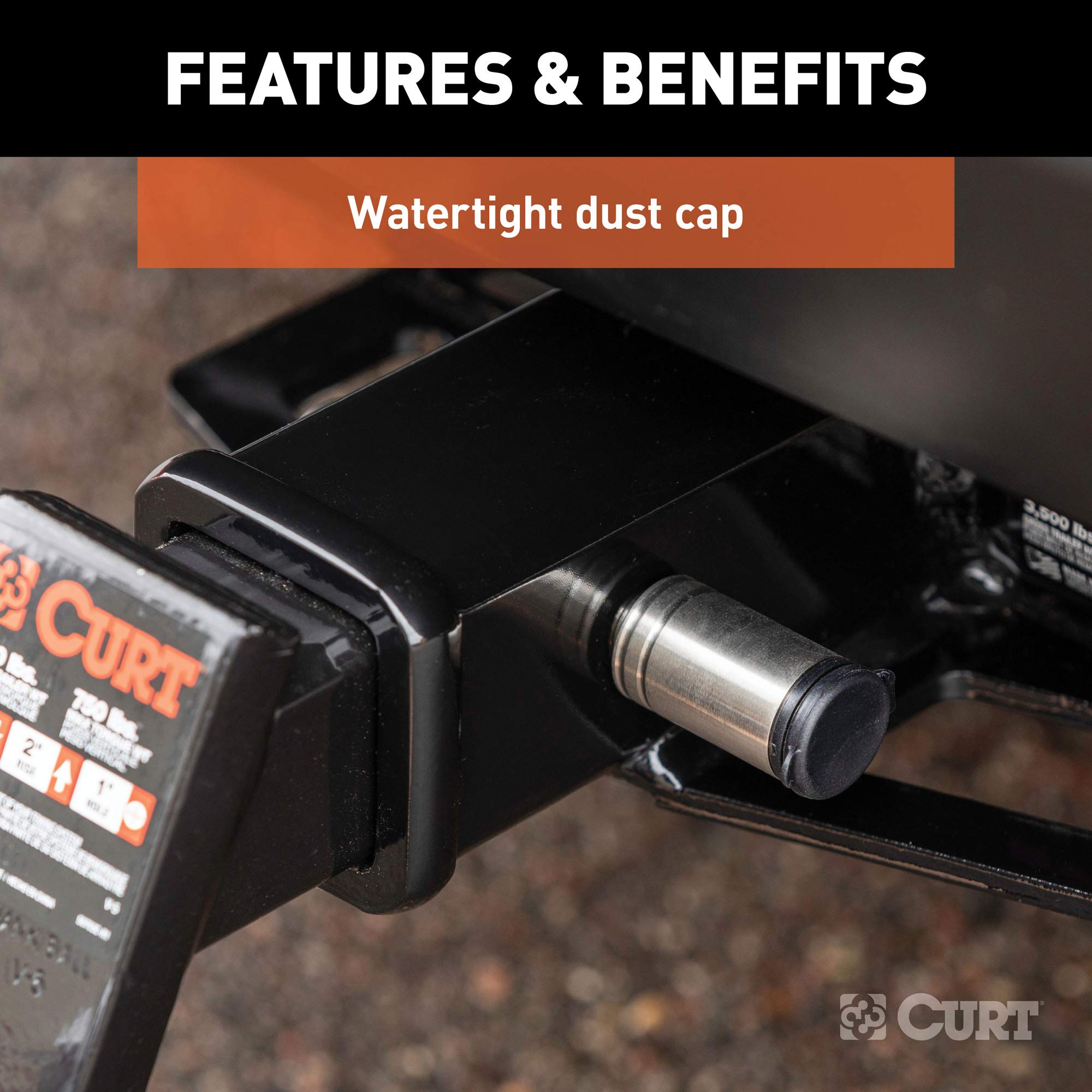 CURT Stainless Steel Trailer Hitch Lock 23516, 5/8-Inch Pin Diameter, Fits 2-Inch Receiver