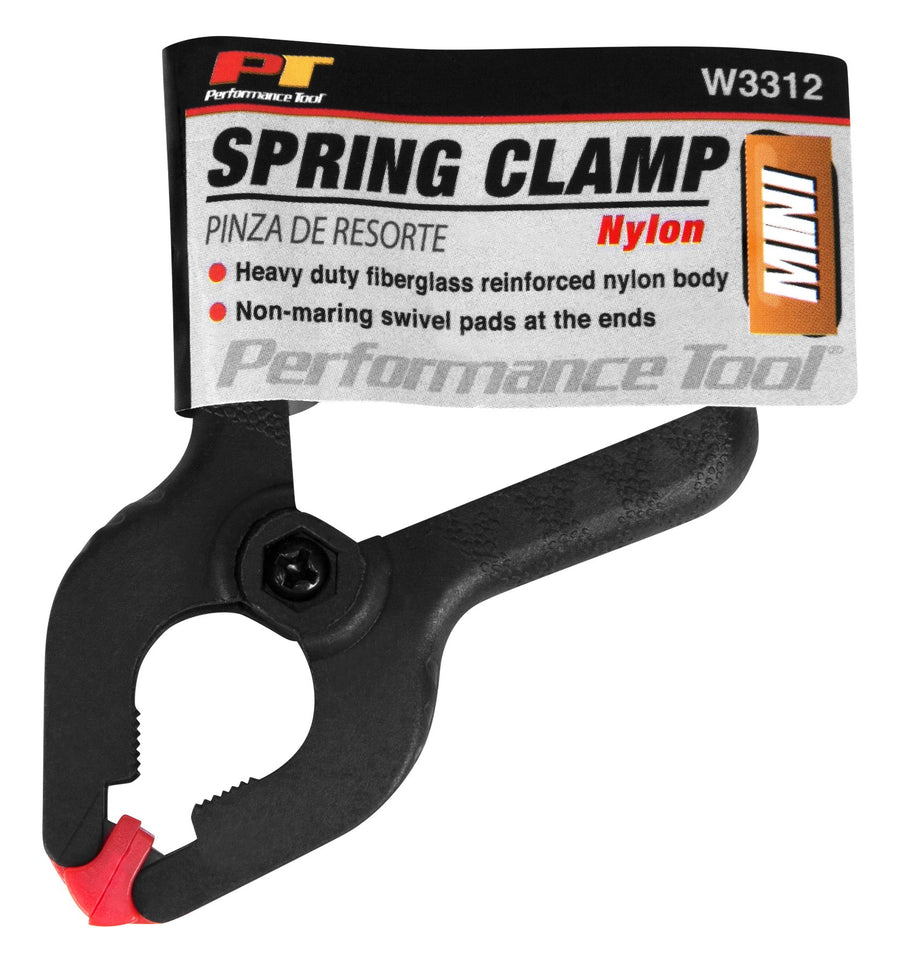 Heavy Duty Performance Tool W3312 Nylon Body Clamp with Swivel Pads and Gripping Teeth, 1-Inch Opening, Non-Marring - US Patented
