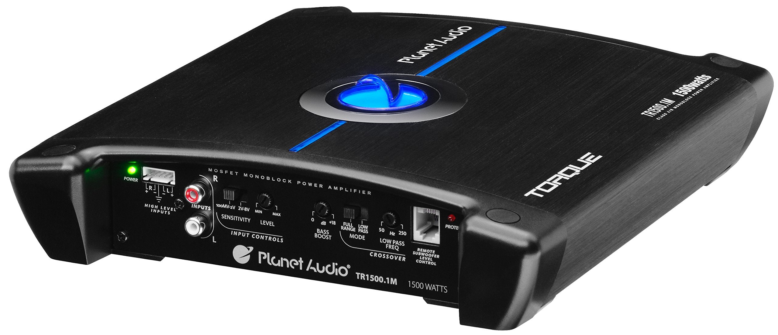 Monoblock Planet Audio TR1500.1M Car Amplifier - 1500 High Output, Low/High Level Inputs, Low Pass Crossover, Hook Up to Subwoofer for Bass