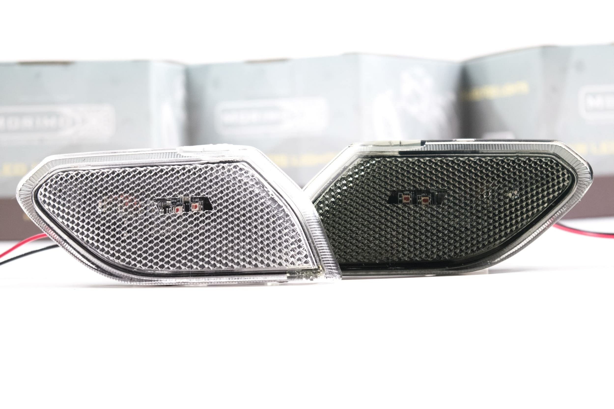 Morimoto XB LED Side Markers Jeep Wrangler JL 2018+ Plug and Play OEM Replacement Performance Upgrade Smoked Lens (PN: LF511 pair of complete side marker assemblies)