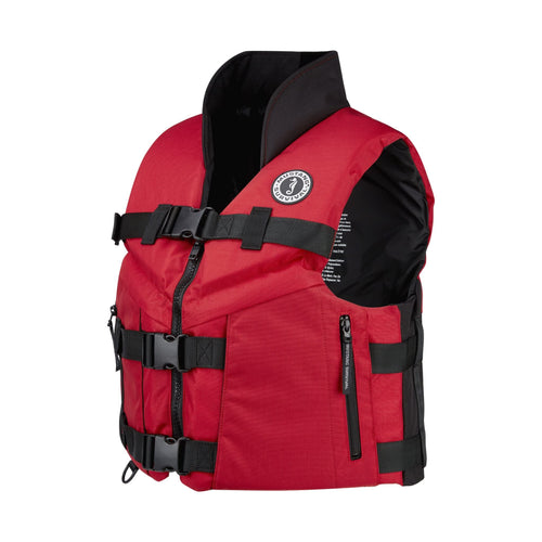Accel 100 Mustang Survival Fishing Foam Vest for Adults - XXXLarge Red-Black
