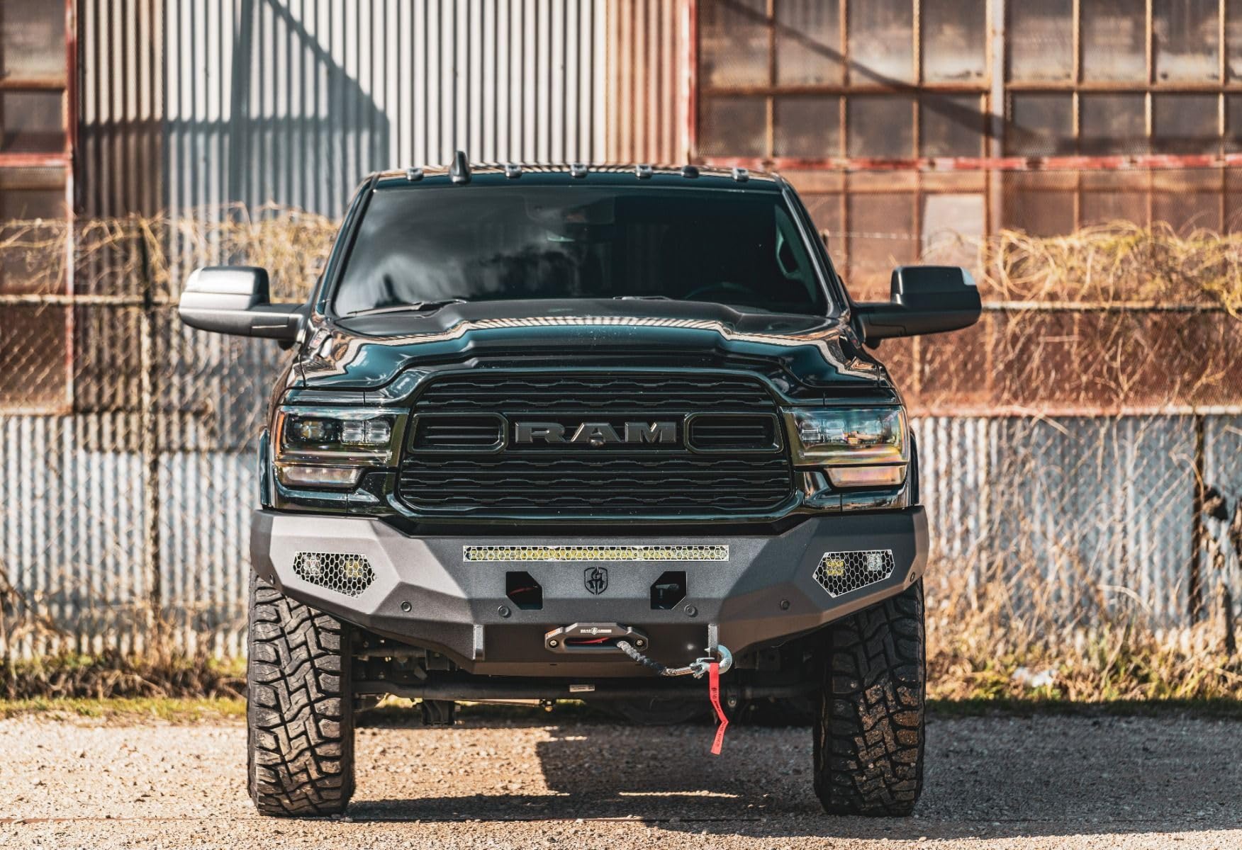 iDentity Road Armor Full Width Raw Front HD Bumper 2204DF-B1-P3-MD-BH