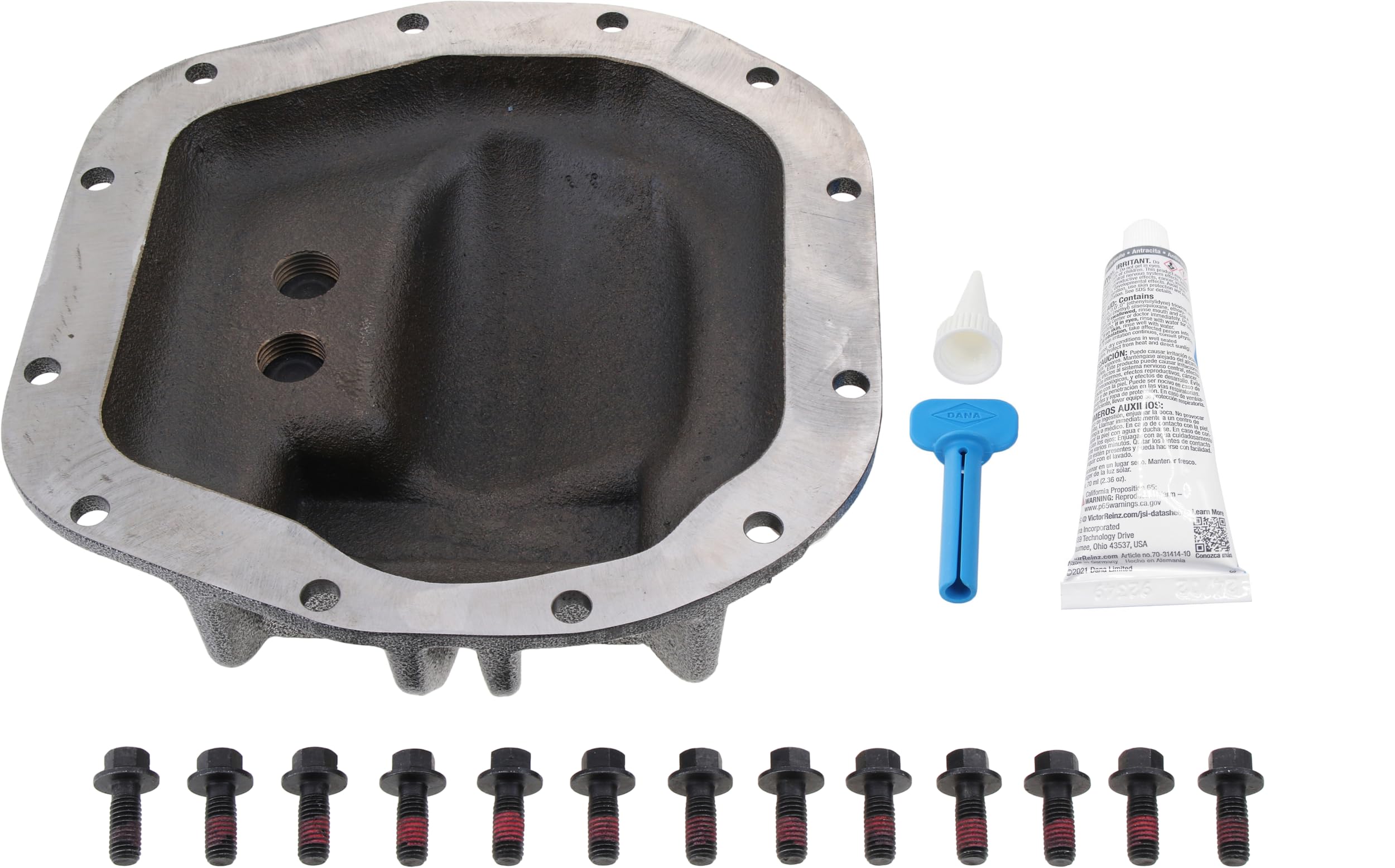 Spicer Nodular Iron 10044349 Rear Dana 35 AdvanTEK Differential Cover Compatible with Select Wrangler JL - Gray