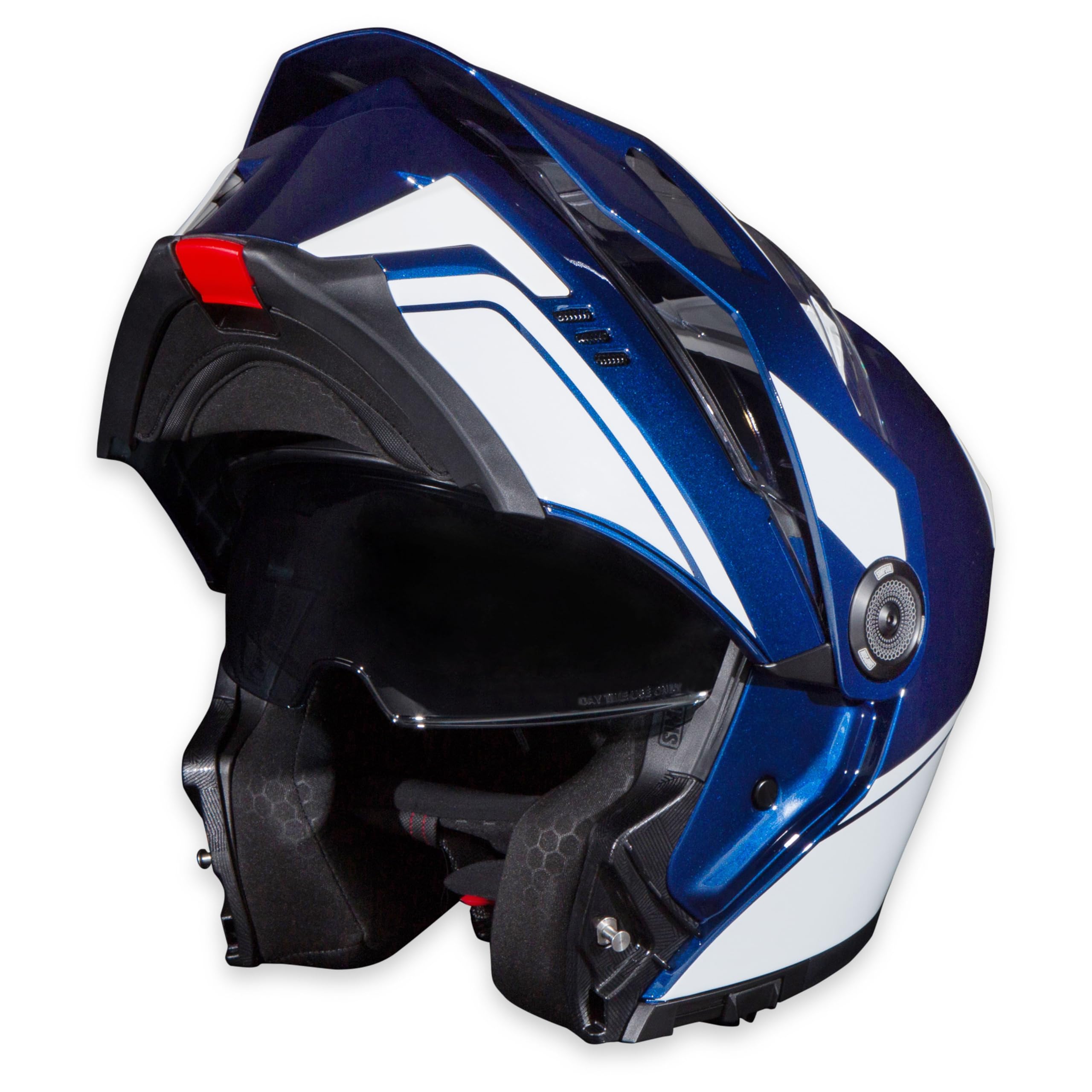 Simpson Motorcycle Helmet Journey Bandit - Blue/White - Small | Off Road Dirt Bike UTV Motocross ATV | Modular Full-Face Flip Up | Clear Pinlock Anti-Fog Visor Shield | DOT ECE Certified (JBDUWSM)