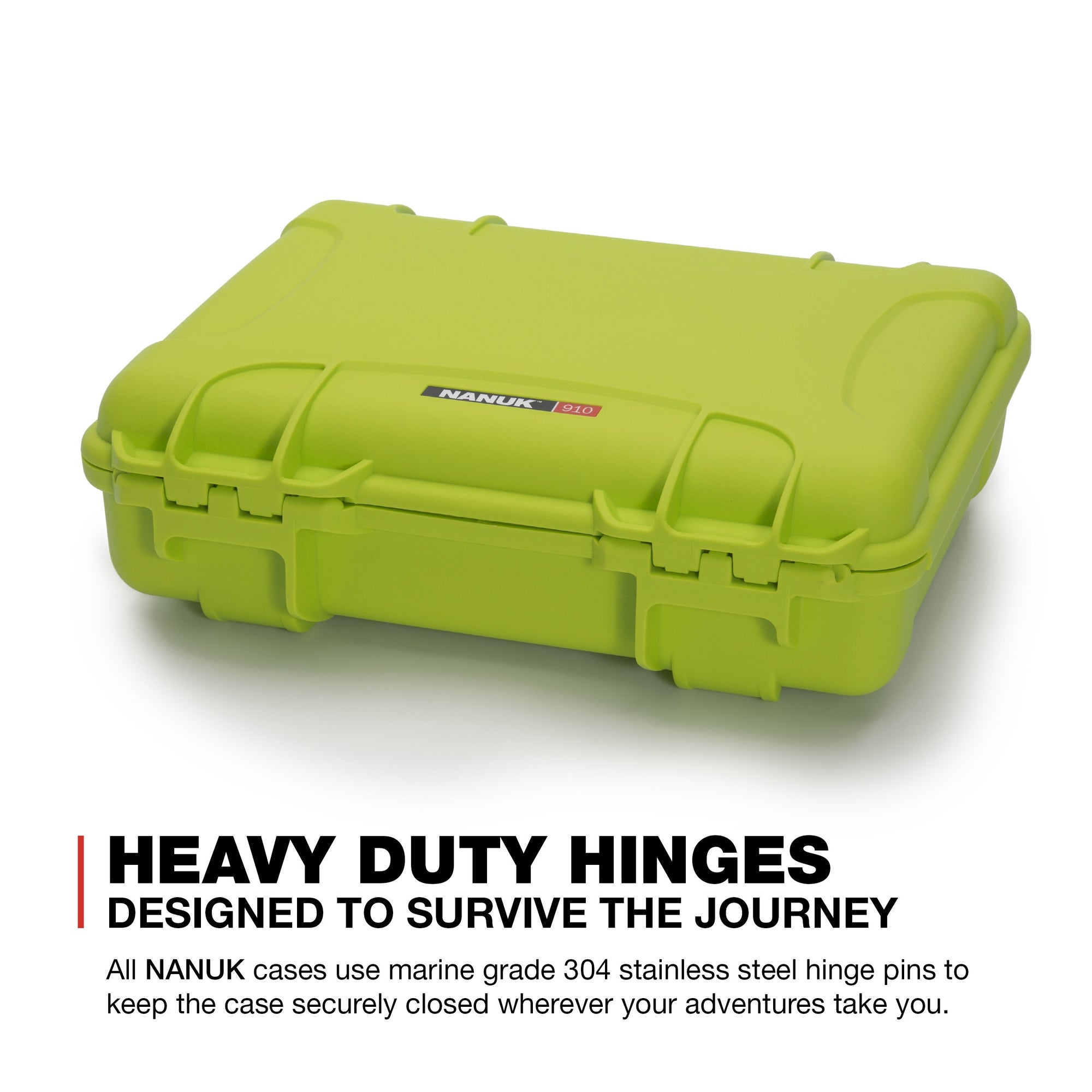 Waterproof Nanuk 910 Carry-on Hard Case with Foam Insert for DJI Mavic Mini 2 Fly More - Lime