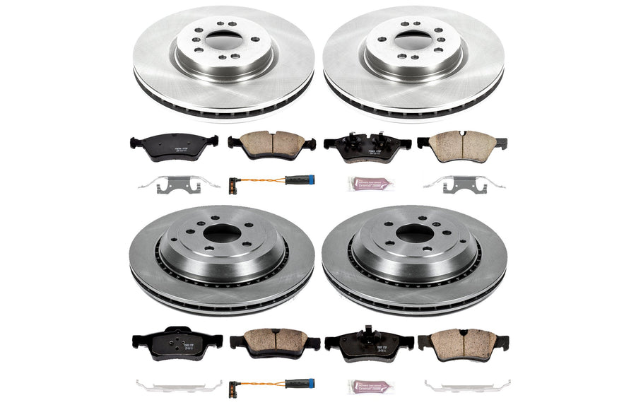 Power Stop Autospecialty KOE4085 Front and Rear Replacement Brake Kit-OE Brake Rotors & Ceramic Brake Pads
