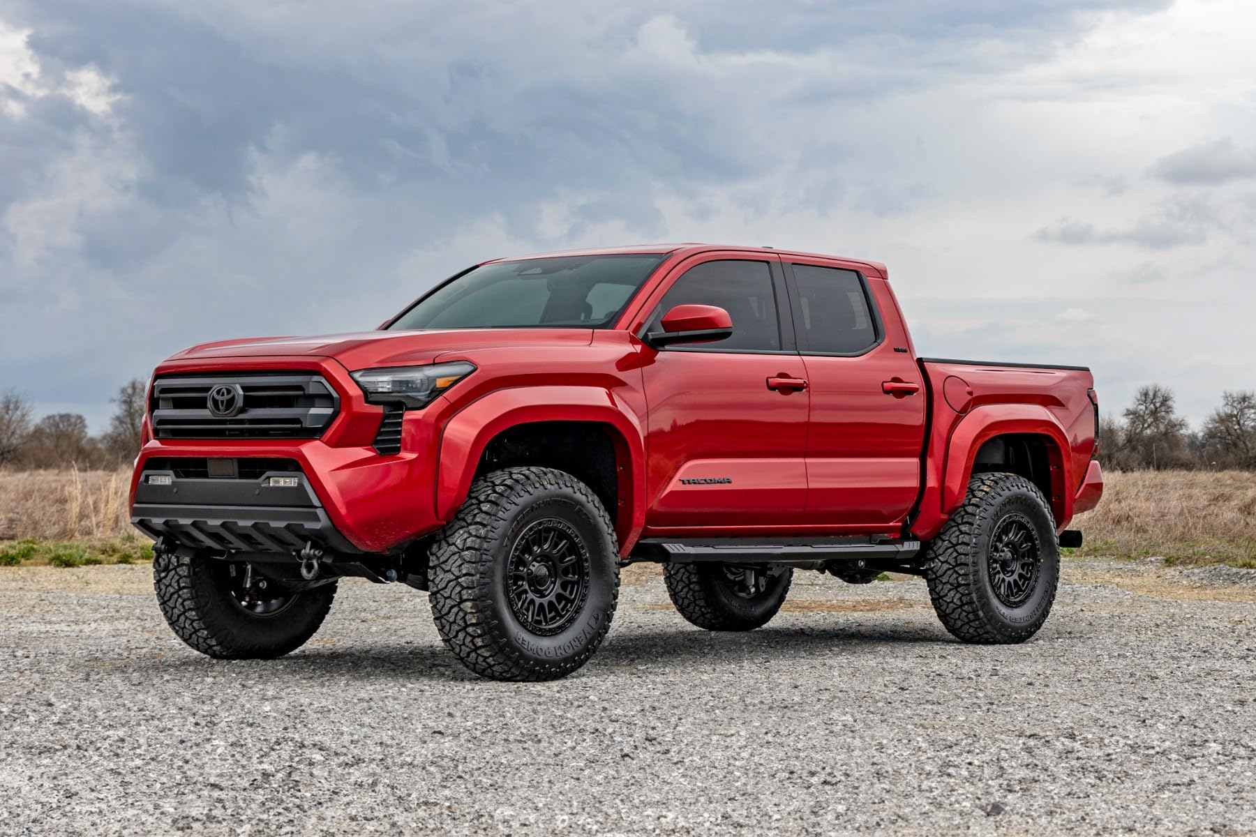 Rough Country Aluminum HD2 Running Boards for Toyota Tacoma (2024-2025) Double Cab - 5" Wide Non-Slip Step, Easy Bolt-on Install