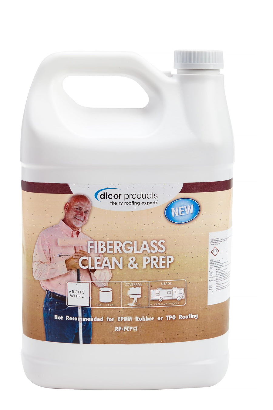 Fiberglass Roof Coating System Dicor RP-FCP-1 - 1 Gallon - Protects Against Environmental Damage