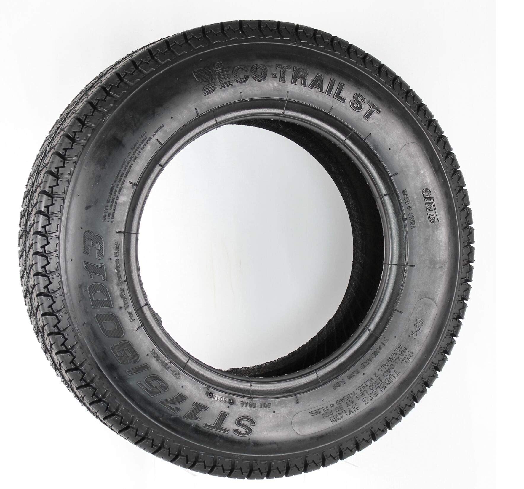 eCustomRim Bias Ply Trailer Tire ST175/80D13 ST 175/80 D 13 in. Load Range C High Speed