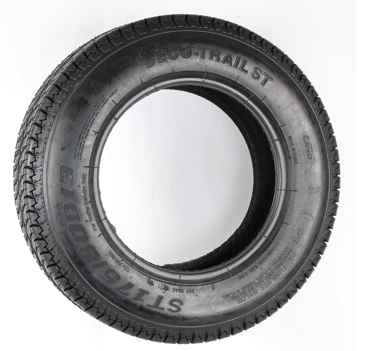 eCustomRim Bias Ply Trailer Tire ST175/80D13 ST 175/80 D 13 in. Load Range C High Speed
