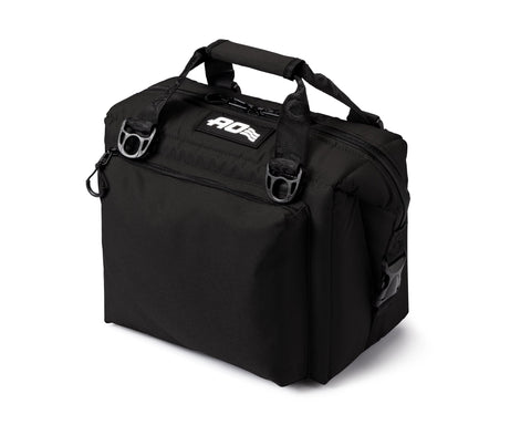 Caravan AO Coolers Canvas Soft Cooler with High-Density Insulation, Oversized Storage Pockets, Black, 12-Can