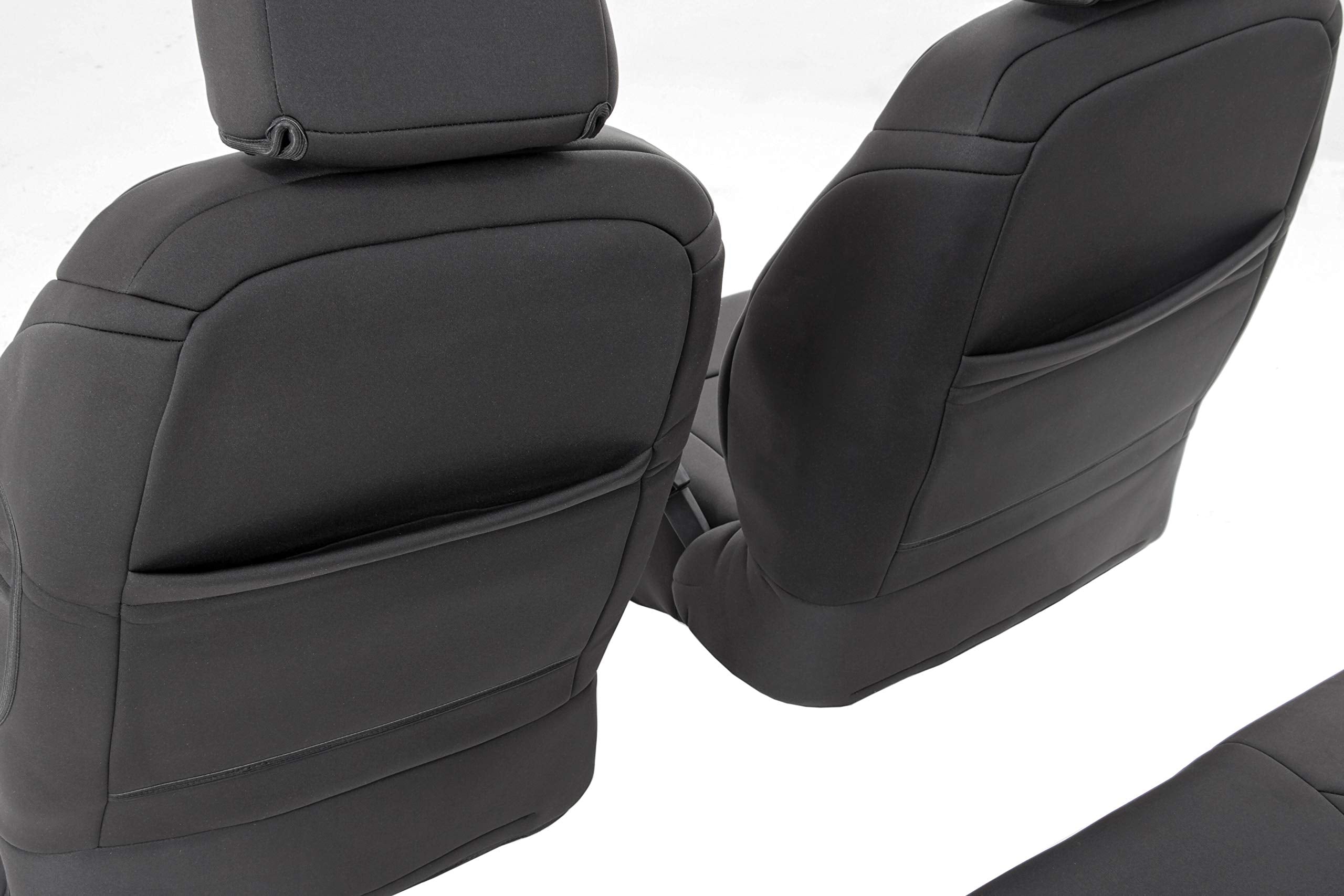 Rough Country Seat Covers Neoprene for 18-22 Jeep Wrangler JL | 4-Door - 91012,Black, Front/Rear