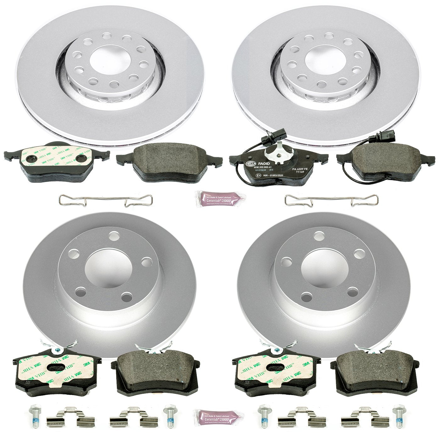 Euro-Stop Brake Kit Power Stop Front & Rear Audi For Audi A6 Quattro 1998-2004 [Model Specific]