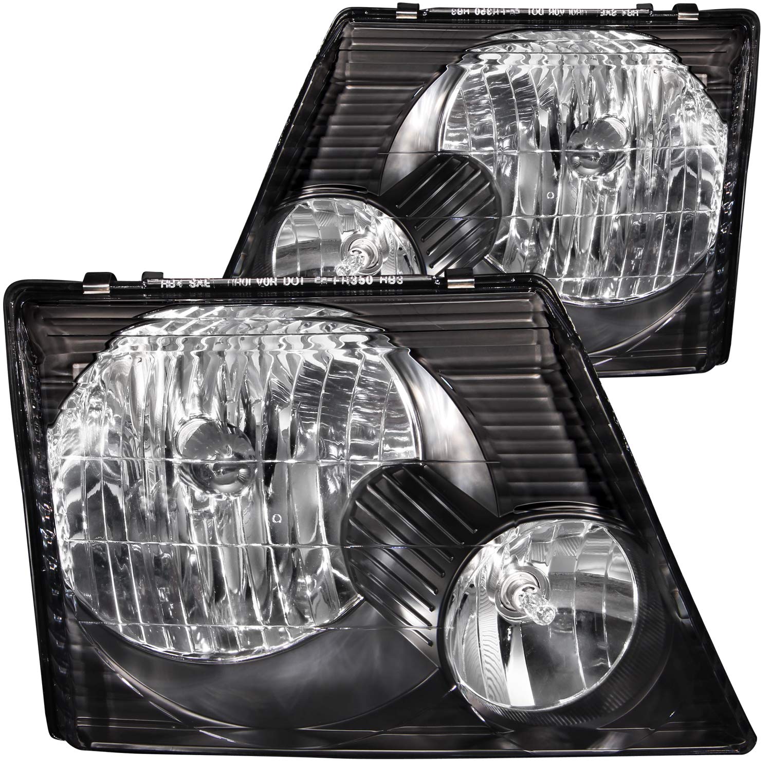 Ford Explorer Anzo USA 111058 Crystal Black Headlight Assembly - (Sold in Pairs)