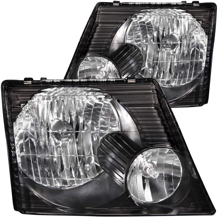 Ford Explorer Anzo USA 111058 Crystal Black Headlight Assembly - (Sold in Pairs)