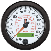 88mm Stack ST3851 White 0-160 MPH/260 km/h Programmable Electronic Speedometer