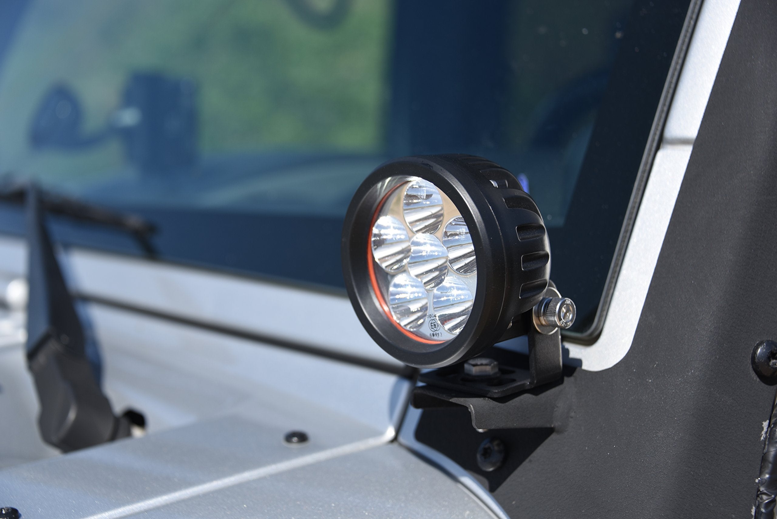 Round 3.5 Inch LED Light | Universal Fitment | Flood Pattern | 1400 Lumens | Pedestal Mount | Sold Individually