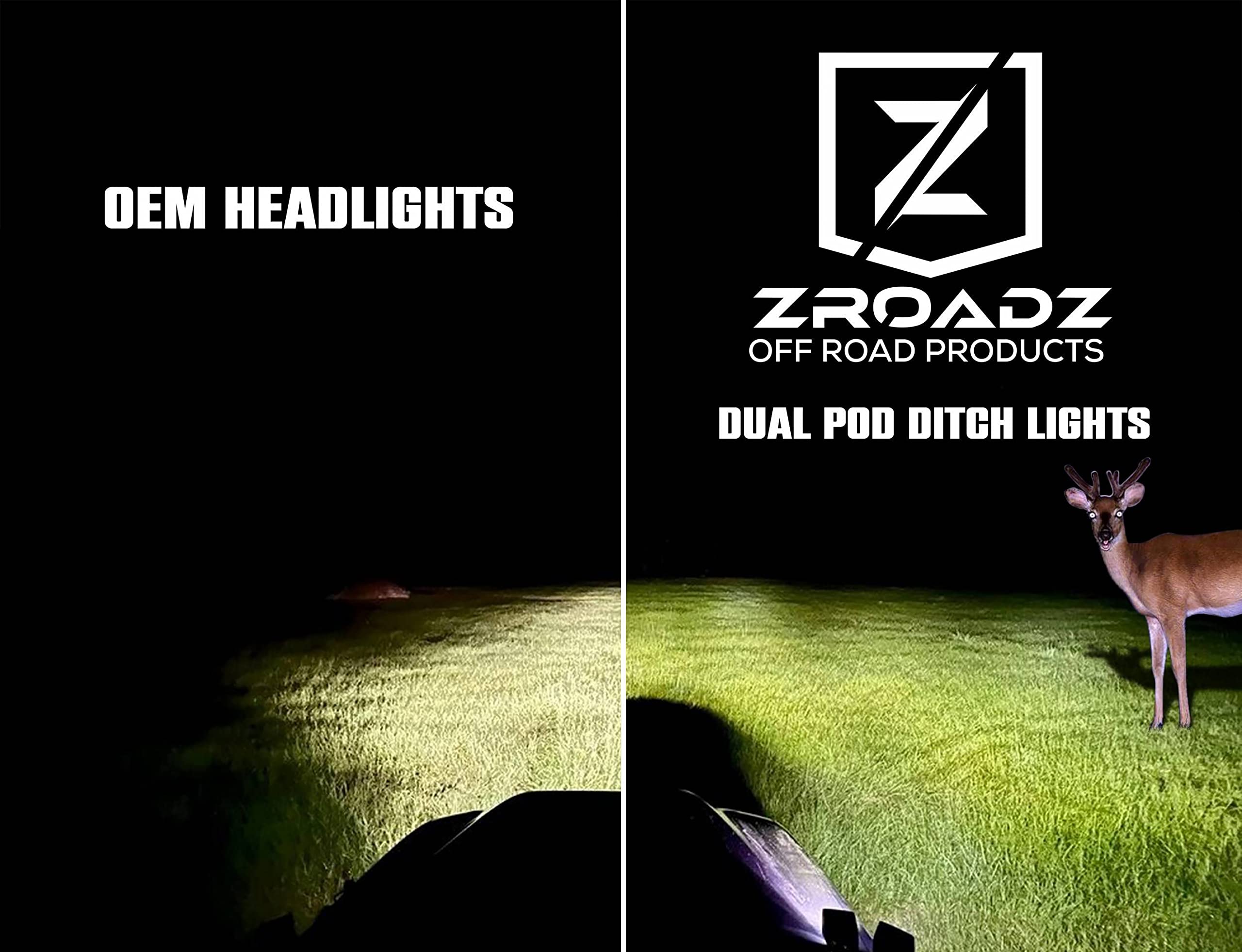 ZROADZ Black A-Pillar 4-LED Pod Light KIT Z362051-KIT4 2007-2013 CHEVROLET SILVERADO 1500