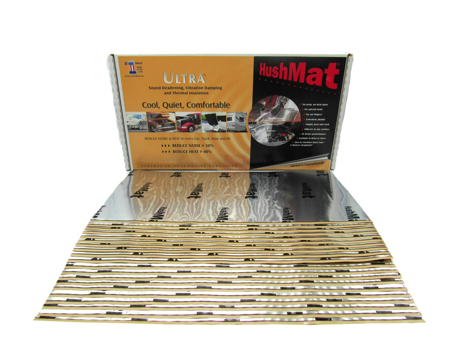 Floor & Dash Kit HushMat – Automotive Thermal Insulation & Sound Deadening (38.7 Sq Ft, Silver Foil)