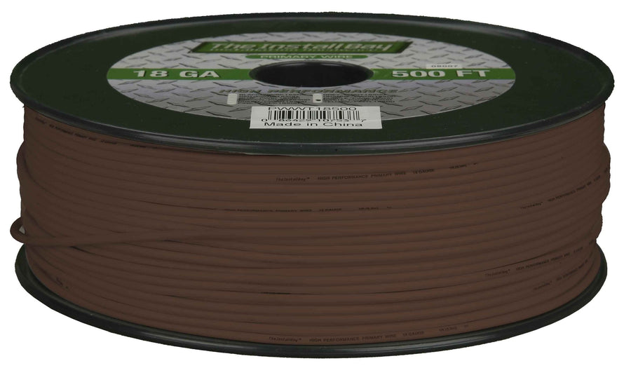 Install Bay 16 Gauge Primary Wire - Brown (500 Feet)