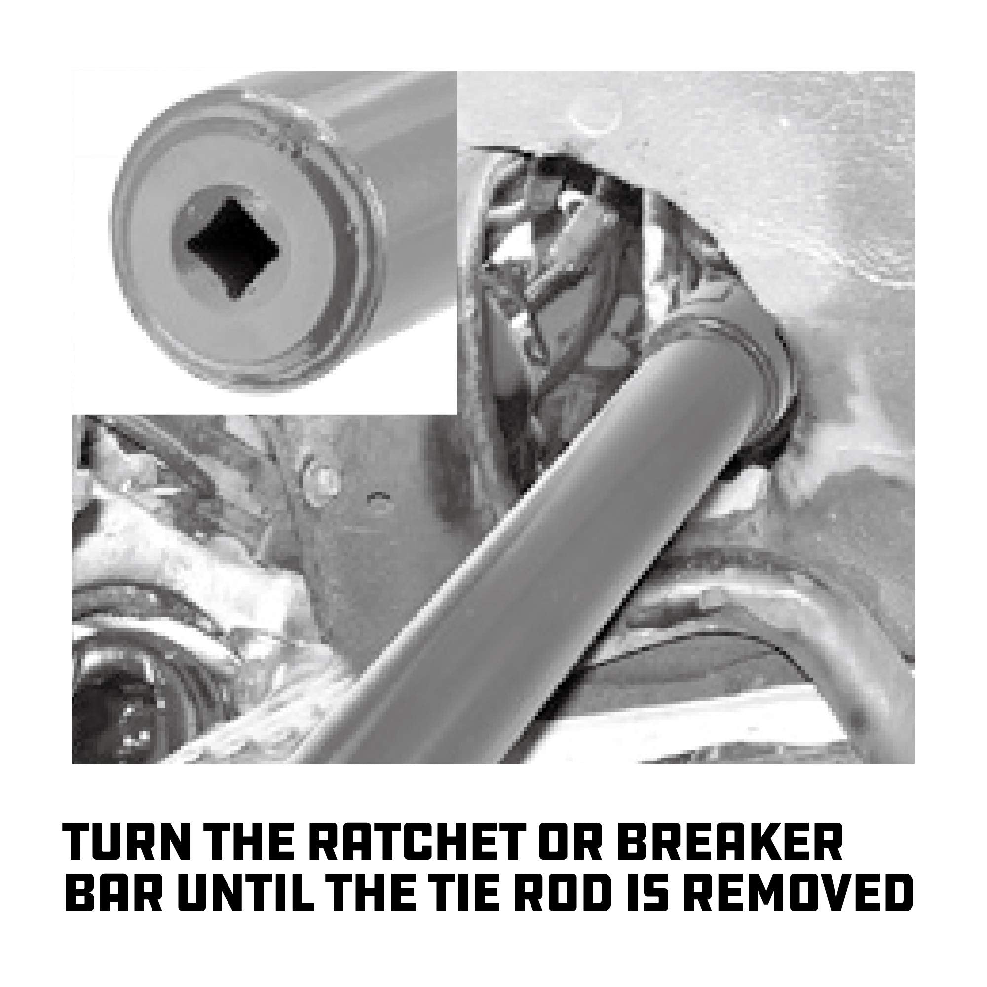 Powerbuilt Master Tie Rod Inner Removal Tool Kit, 13 Pieces, Steering and Suspension, Adapter and Extension Wrench, Storage Case - 647785