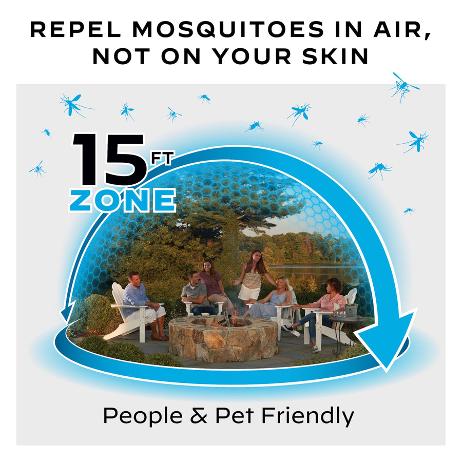 Mosquito Repeller Thermacell Patio Shield; Includes 12-Hour Refill; 15 Foot Zone of Protection; Highly Effective Mosquito Repellent for Patio; Bug Spray Alternative; Scent Free