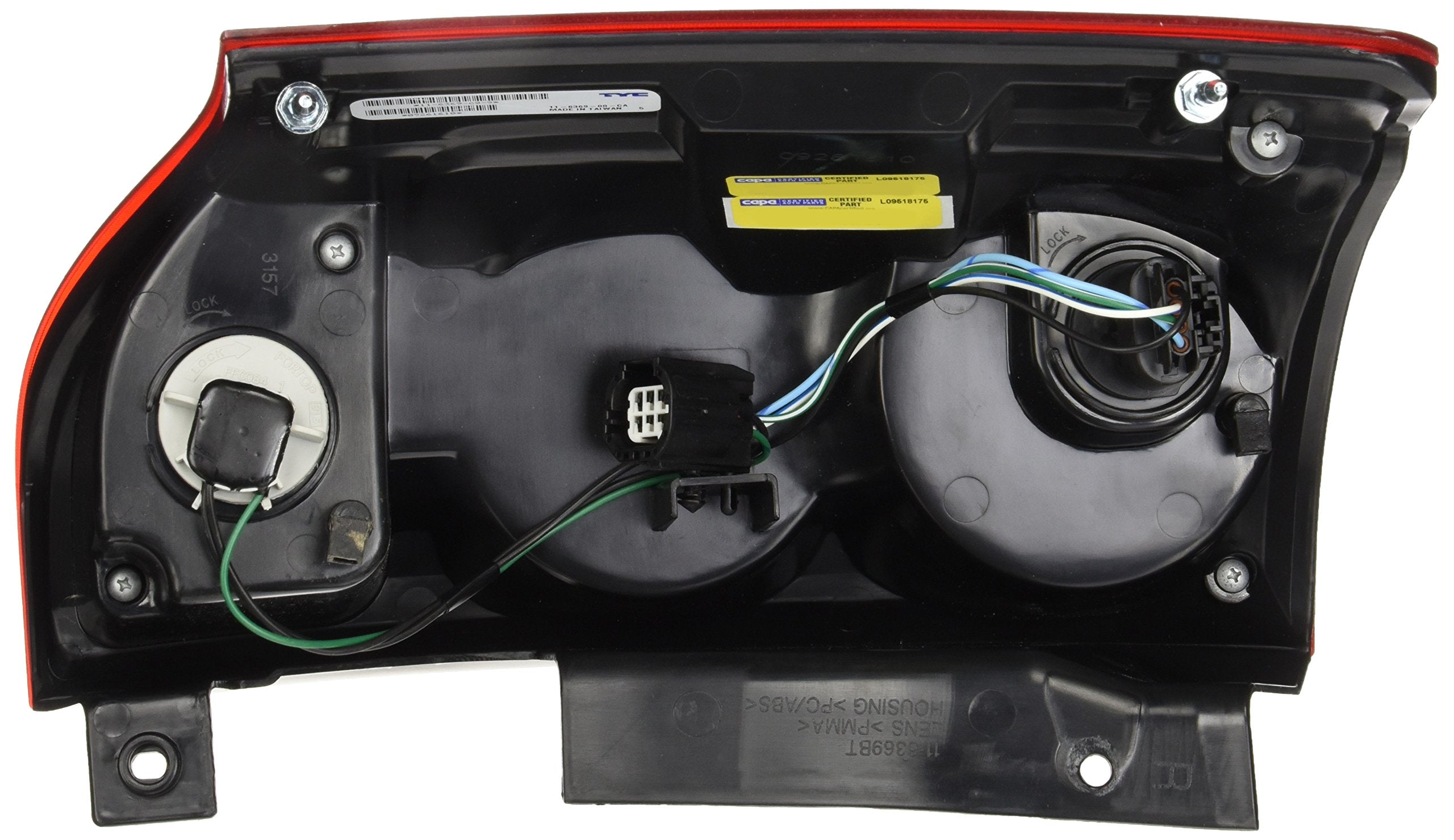 Right TYC Tail Light Assembly Compatible with 2011-2020 Dodge Grand Caravan