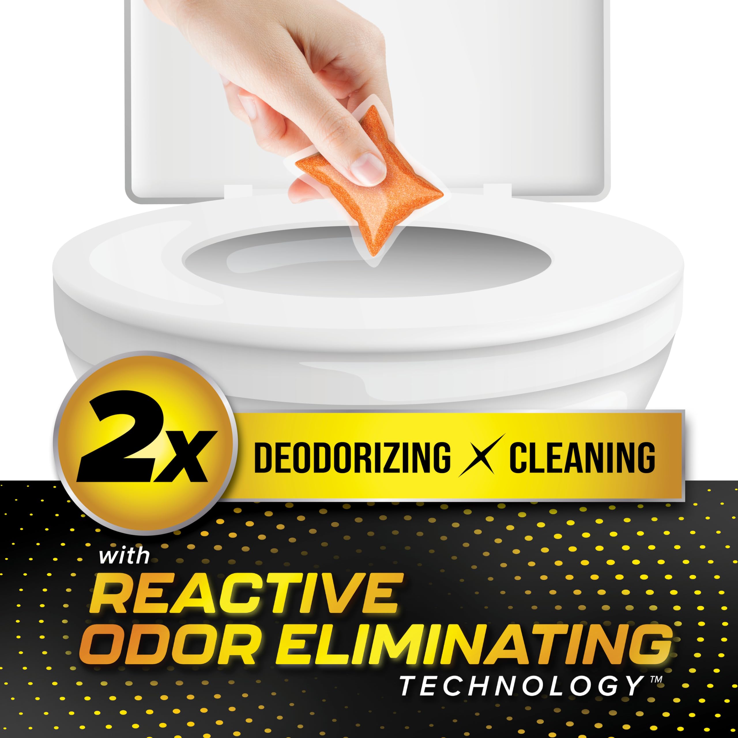 Camco TST MAX Drop-INs RV Toilet Treatment - Control Unwanted Odors & Break Down Waste and Tissue - Safe Septic Tank Treatment - Orange Scent, 30-Pack (41183)