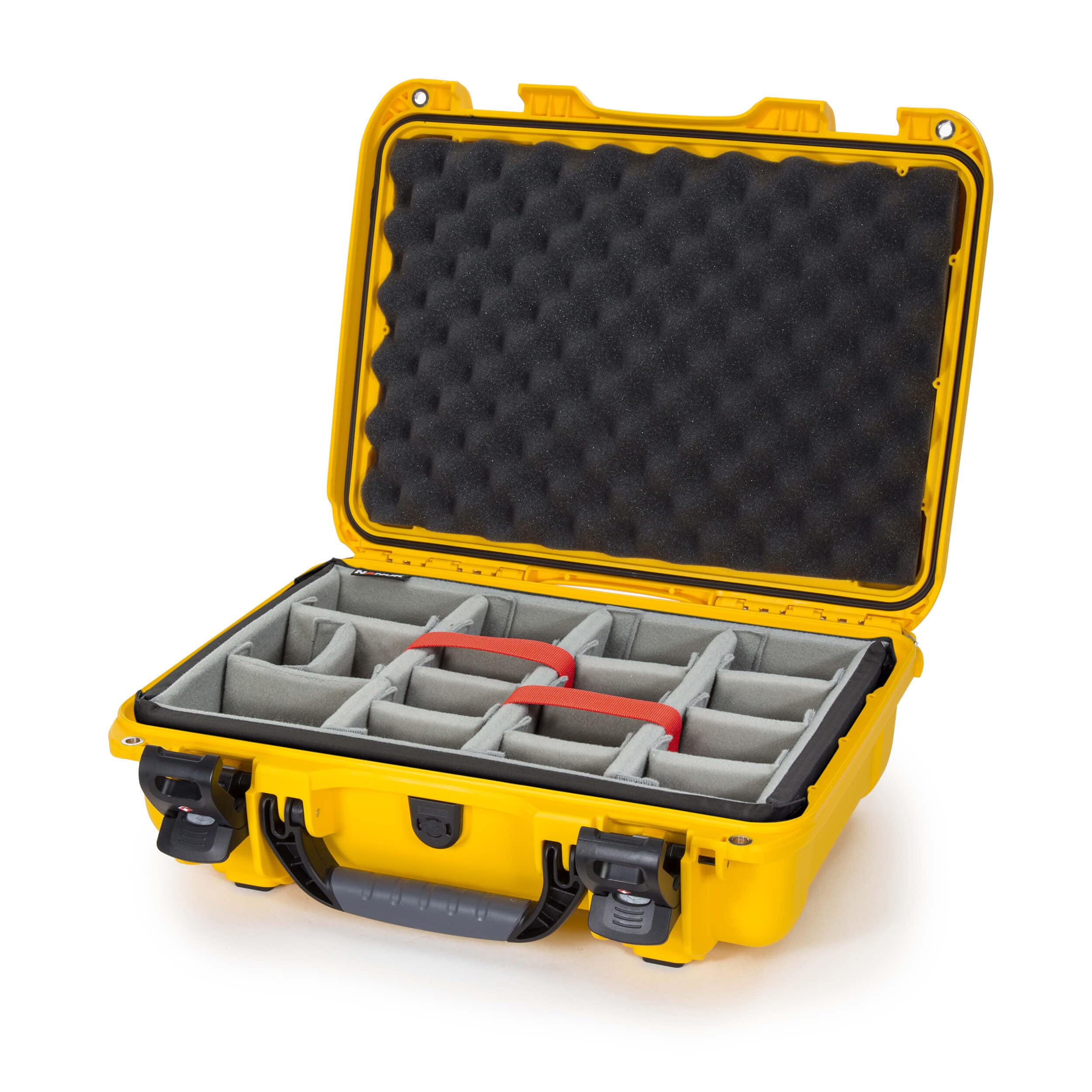 Waterproof Nanuk 923 Hard Case with Padded Dividers and Incorporated TSA Approved Travel Lock Latches - Yellow