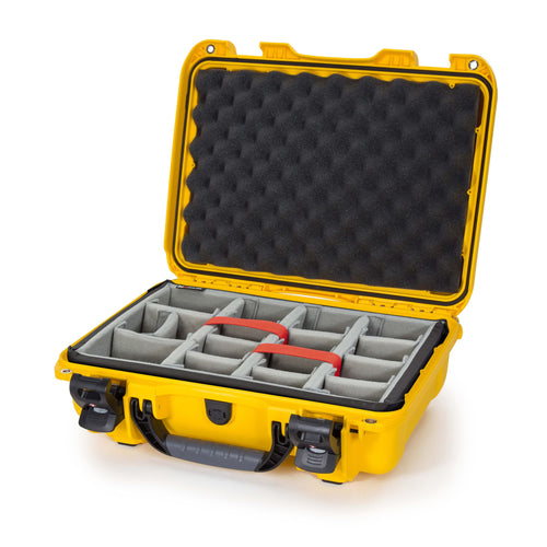Waterproof Nanuk 923 Hard Case with Padded Dividers and Incorporated TSA Approved Travel Lock Latches - Yellow
