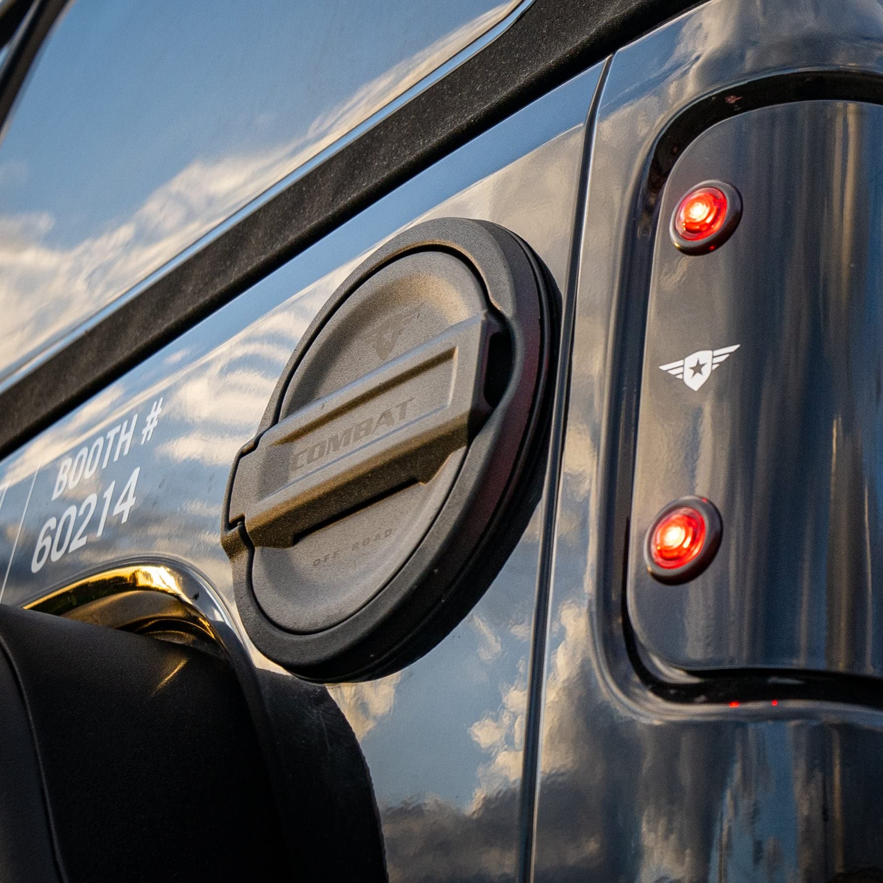 Fuel Containment Door Combat Off Road - Gas Cap Door compatible with Jeep Wrangler JL/JLU