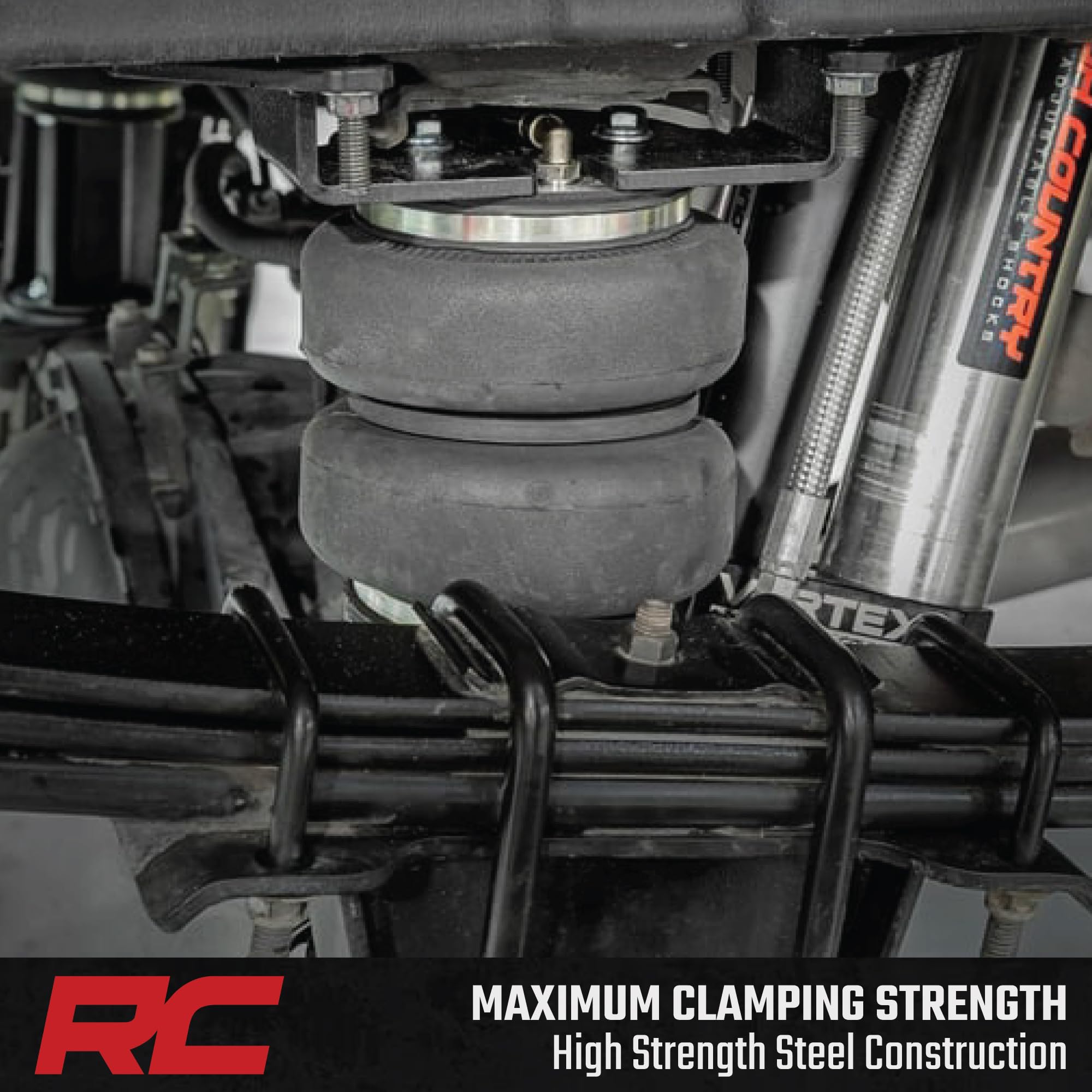 9/16" Large Radius Suspension U-Bolts Rough Country | 9/16 x 3.125 x 10-7650, Black