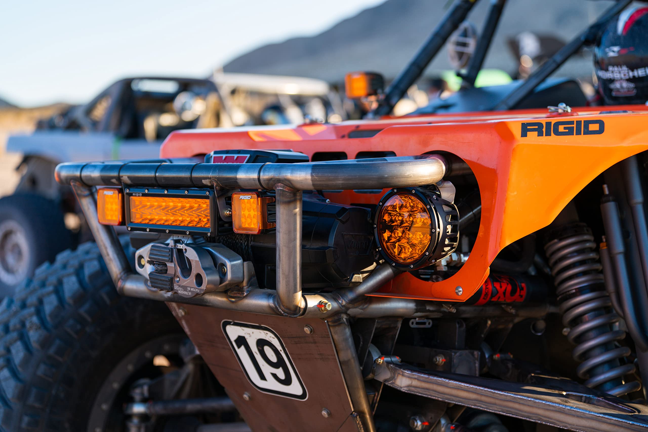36210-360-Series RIGID Industries 6 Inch Spot Optic with Amber PRO Lens and Back Lighting | Pair