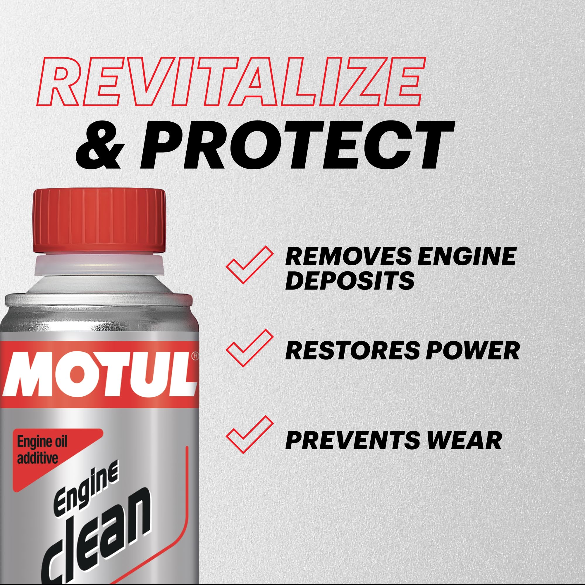 Engine Clean Motul | Oil Additive & Flush for Gasoline & Diesel Engines | Helps Remove Sludge & Improve Oil Flow | Supports Emission System Care & Engine Protection | 300ml