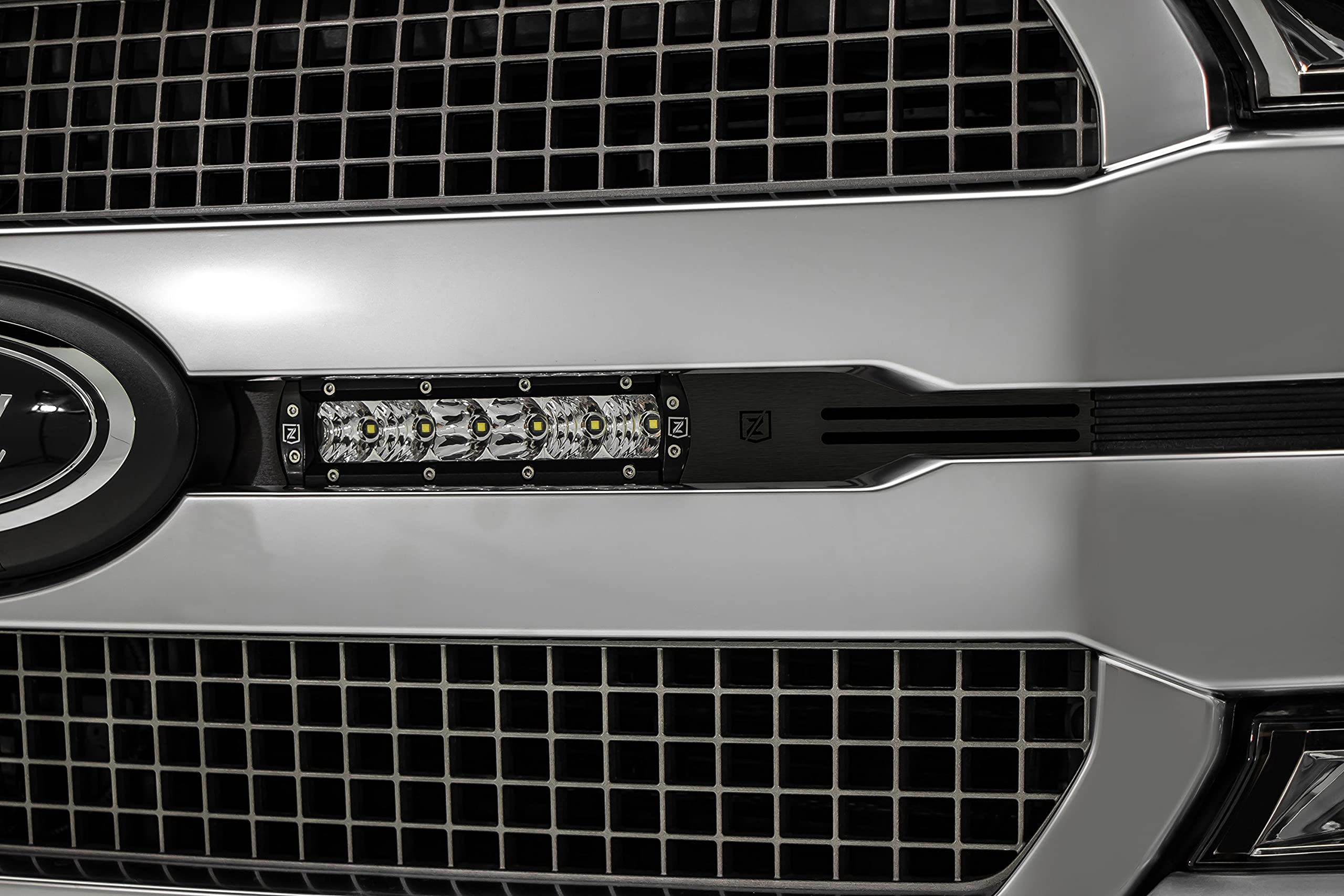 ZROADZ Ford F-150 2018-2019 Platinum OEM Grille LED Kit, Incl. (2) 6 Inch LED Straight Single Row Slim Light Bars - PN #z415581-KIT