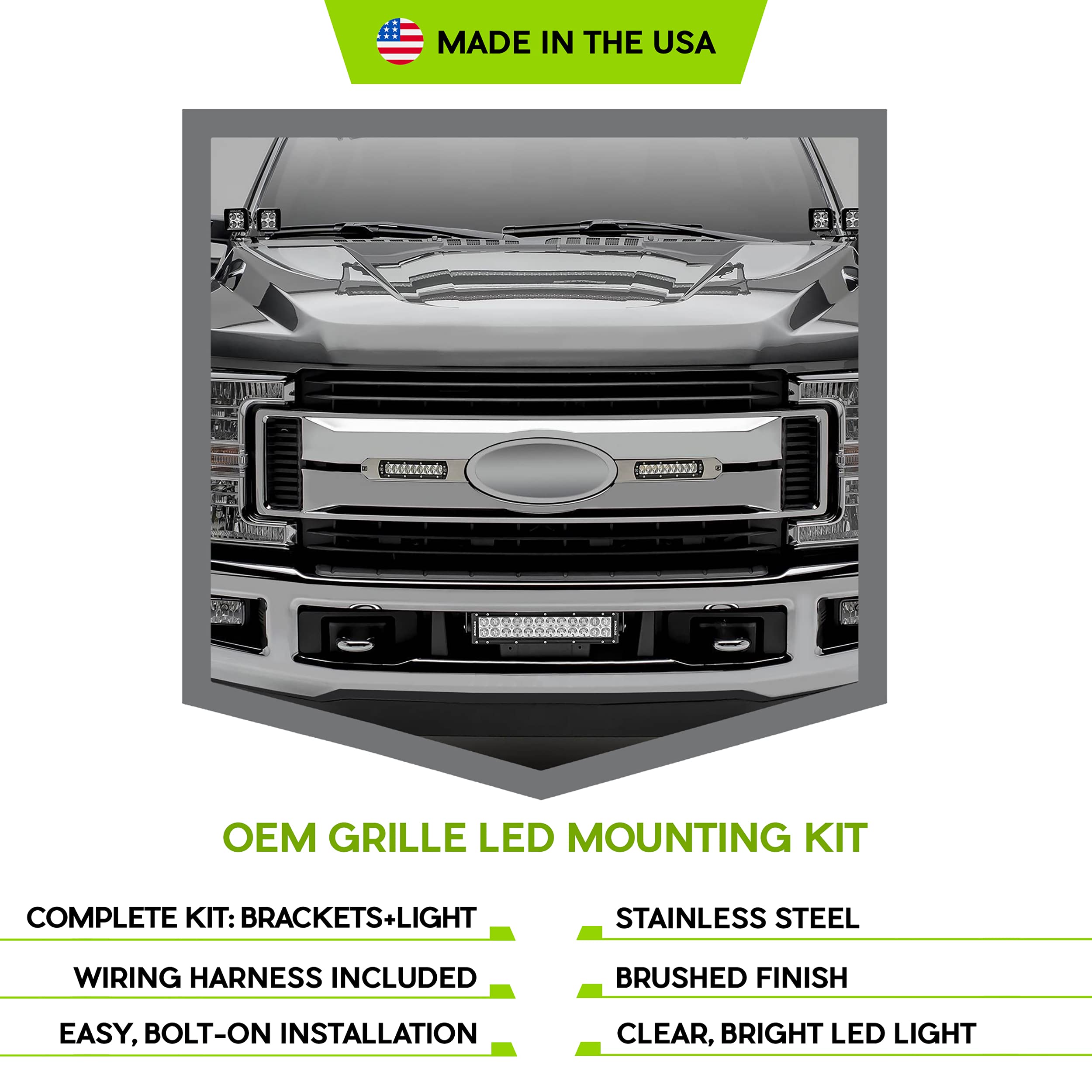 ZROADZ Brushed Z415573-KIT OEM Grille Kit, Black