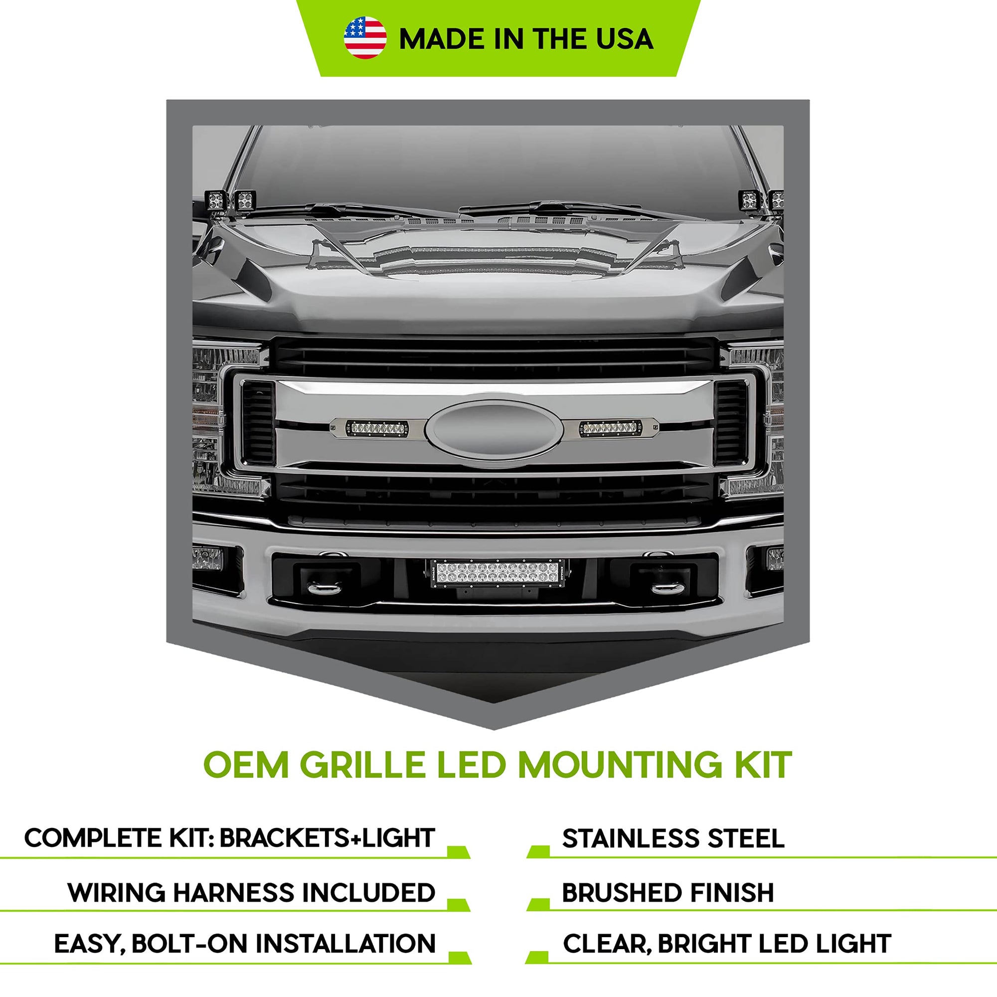 ZROADZ Brushed Z415573-KIT OEM Grille Kit, Black