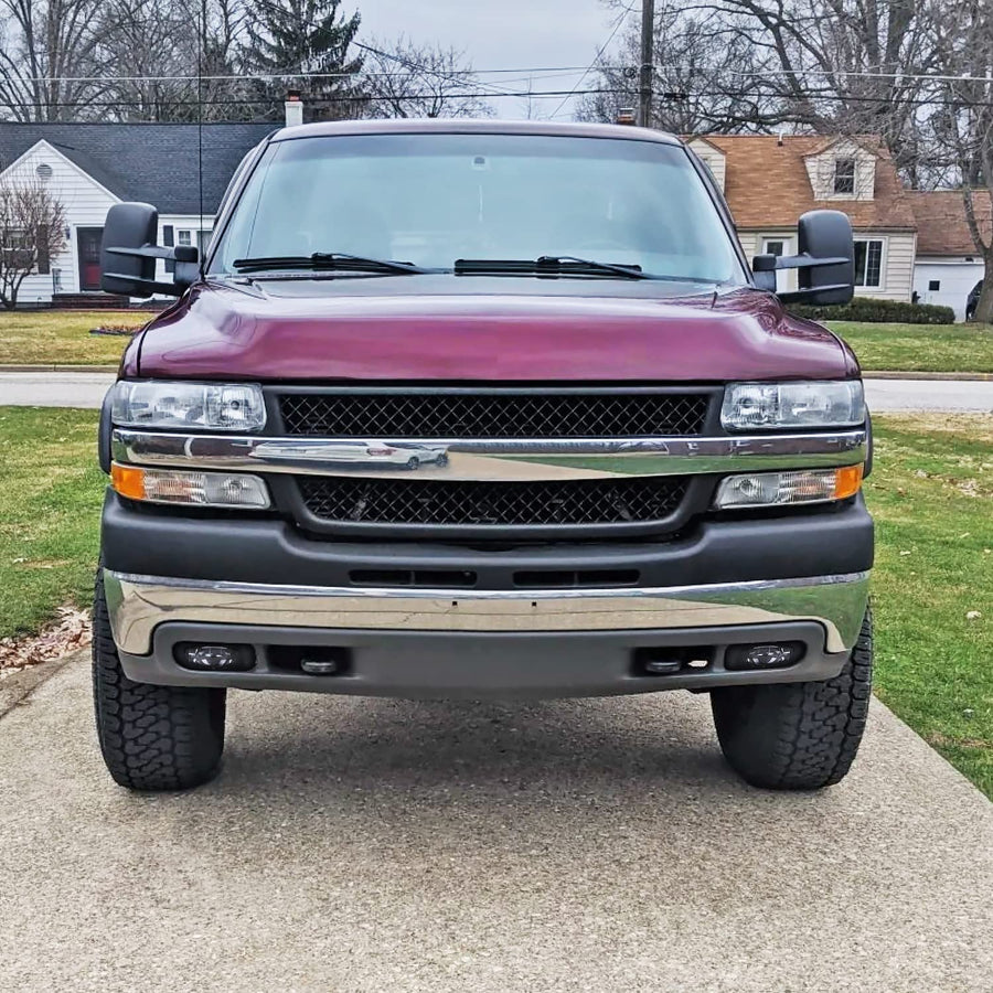 LED Fog Lights Spec-D Tuning Glossy Black Compatible with 1999-2002 Chevy Silverado 1500, 2000-2006 Tahoe/Suburban, Left + Right Pair Assembly