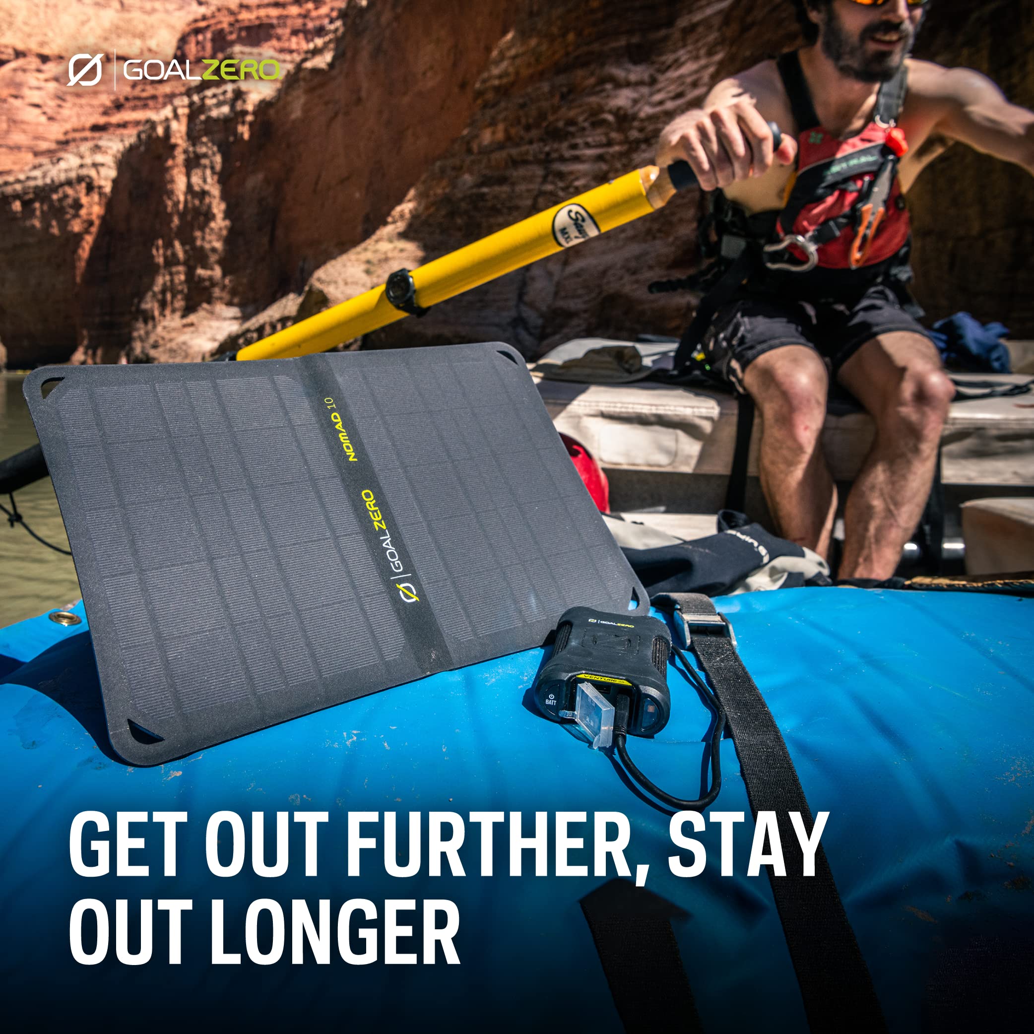 Goal Zero 10 Nomad, Foldable Monocrystalline 10 Watt Solar Panel with USB Port, Portable Solar Panel Backpacking, Hiking and Travel. Lightweight Backpack Solar Panel Charger with Adjustable Kickstand