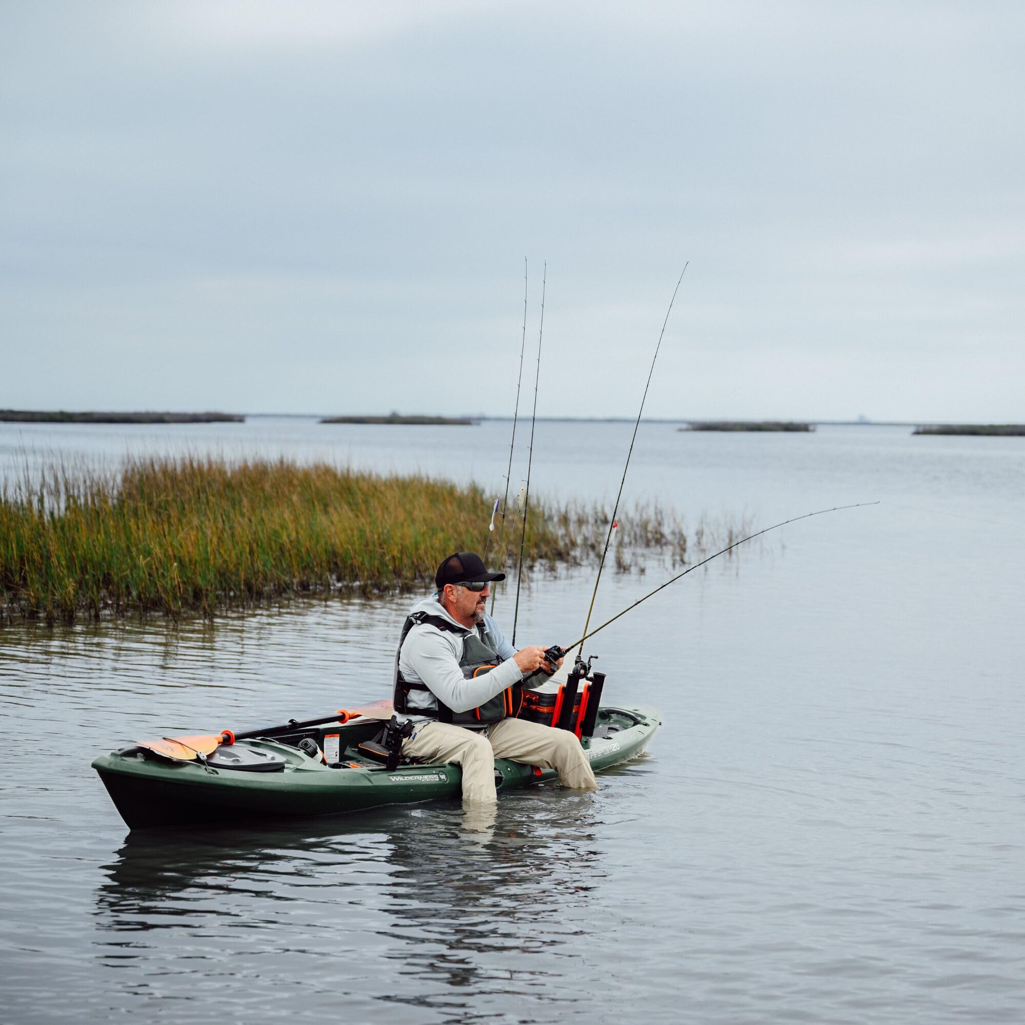 Tarpon 120 Wilderness Systems - Sit on Top Fishing Kayak - Premium Angler Kayak - Adjustable and Designed Seat - 12.3 ft - Forest Green