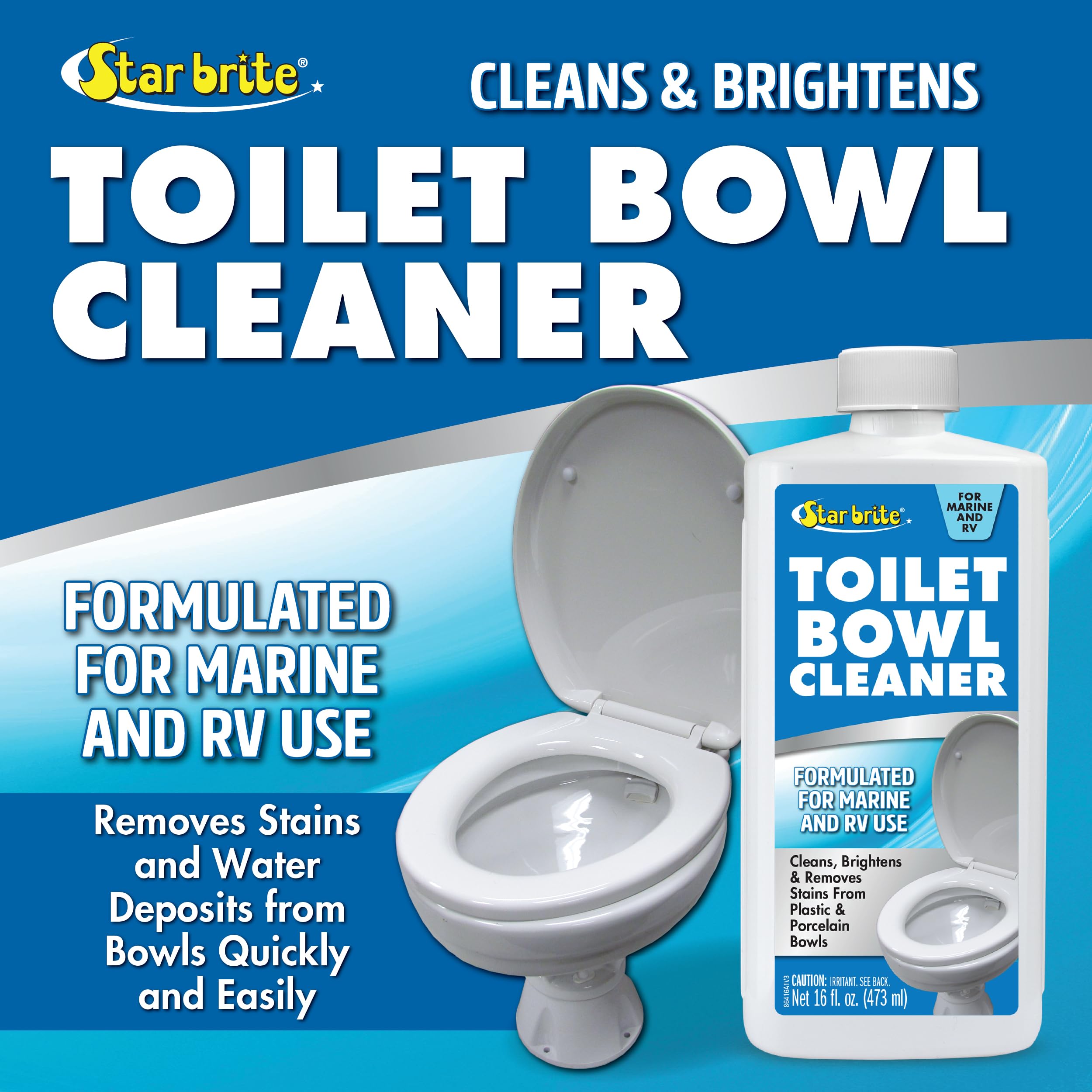 Toilet Bowl Cleaner STAR BRITE - For Boat, RV, Portable Toilets, Removes Stains, Fresh Scent, 16oz (086416)