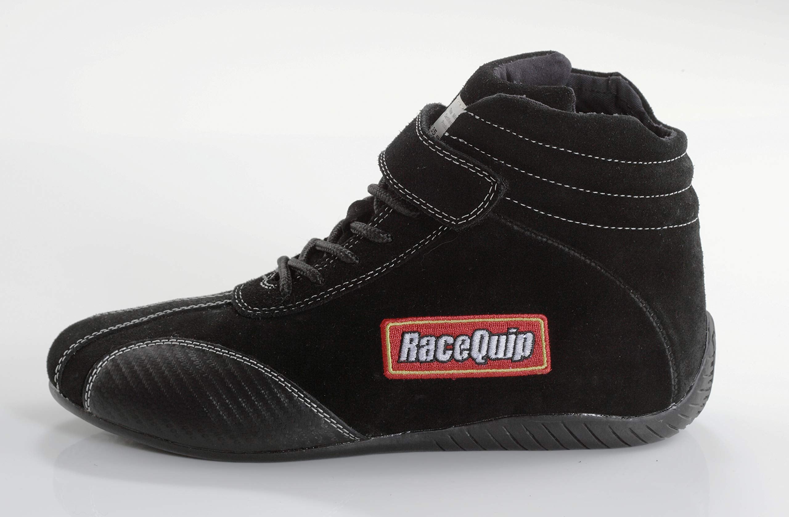 RaceQuip Euro Carbon-L Series Race Shoes SFI 3.3/5 Certified Black Size 7.5 30500075
