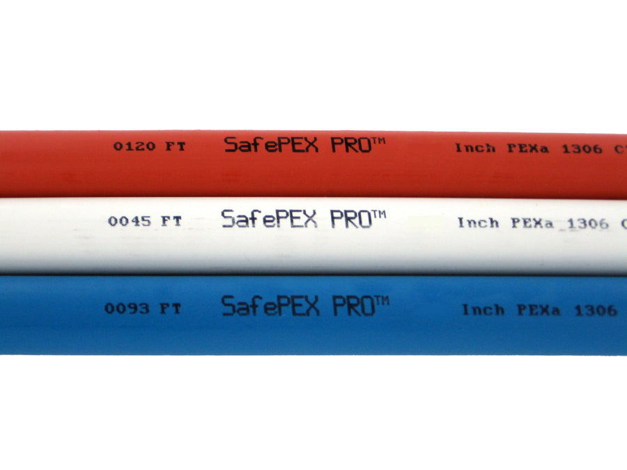 Plastic Plumbing Pipe SafePEX PRO 06227, 0.5" Size, 100' Roll, Blue
