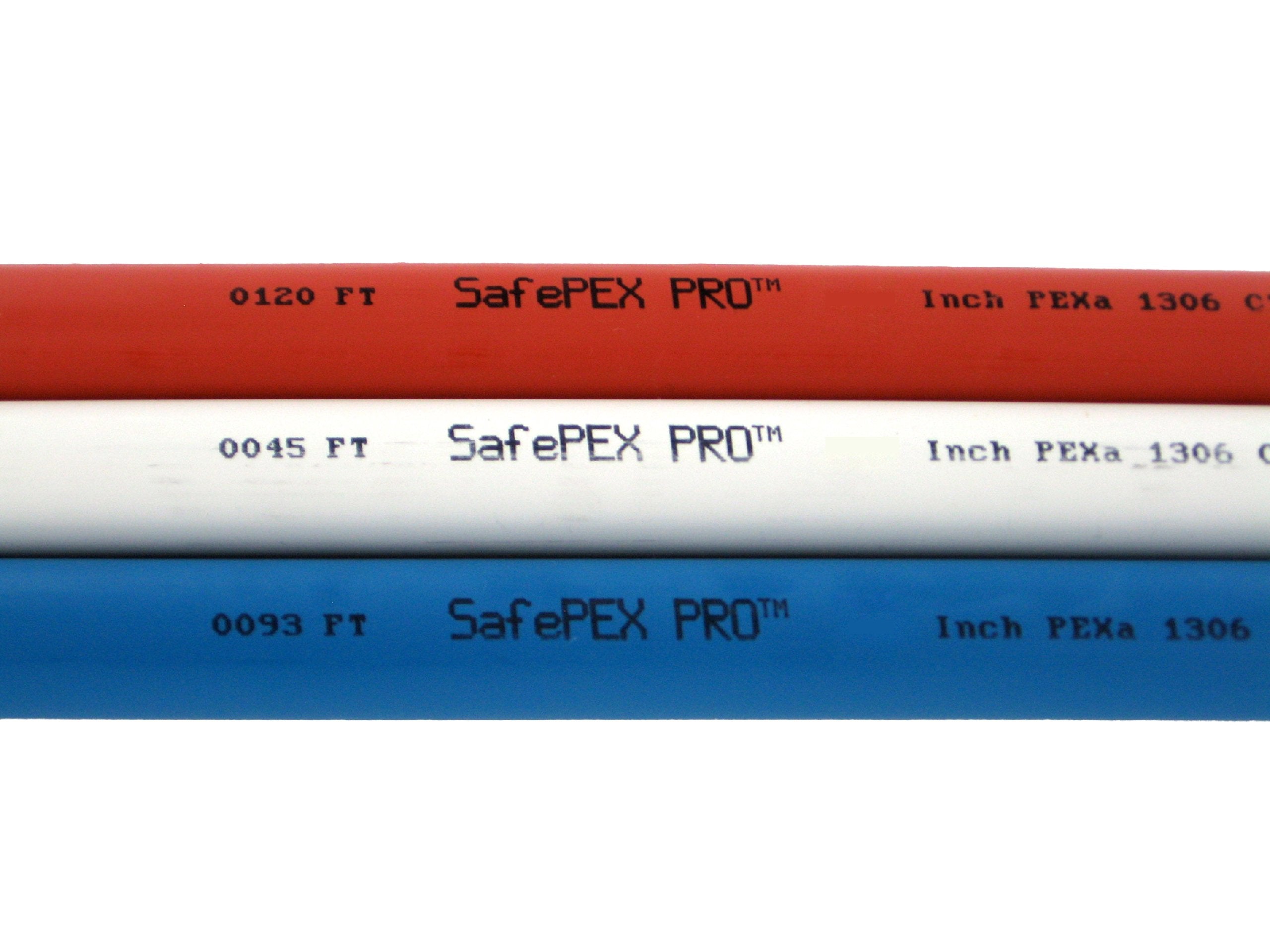Plastic Plumbing Pipe SafePEX PRO 06228, 0.5" Size, 100' Roll, Red
