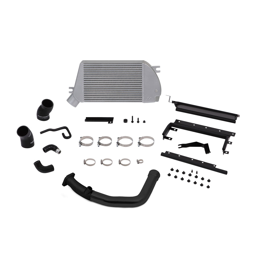 Mishimoto Top-Mount Intercooler Kit MMTMIC-WRX-15BSL Compatible With Subaru WRX 2015-2018 Silver Cooler, Black Hoses