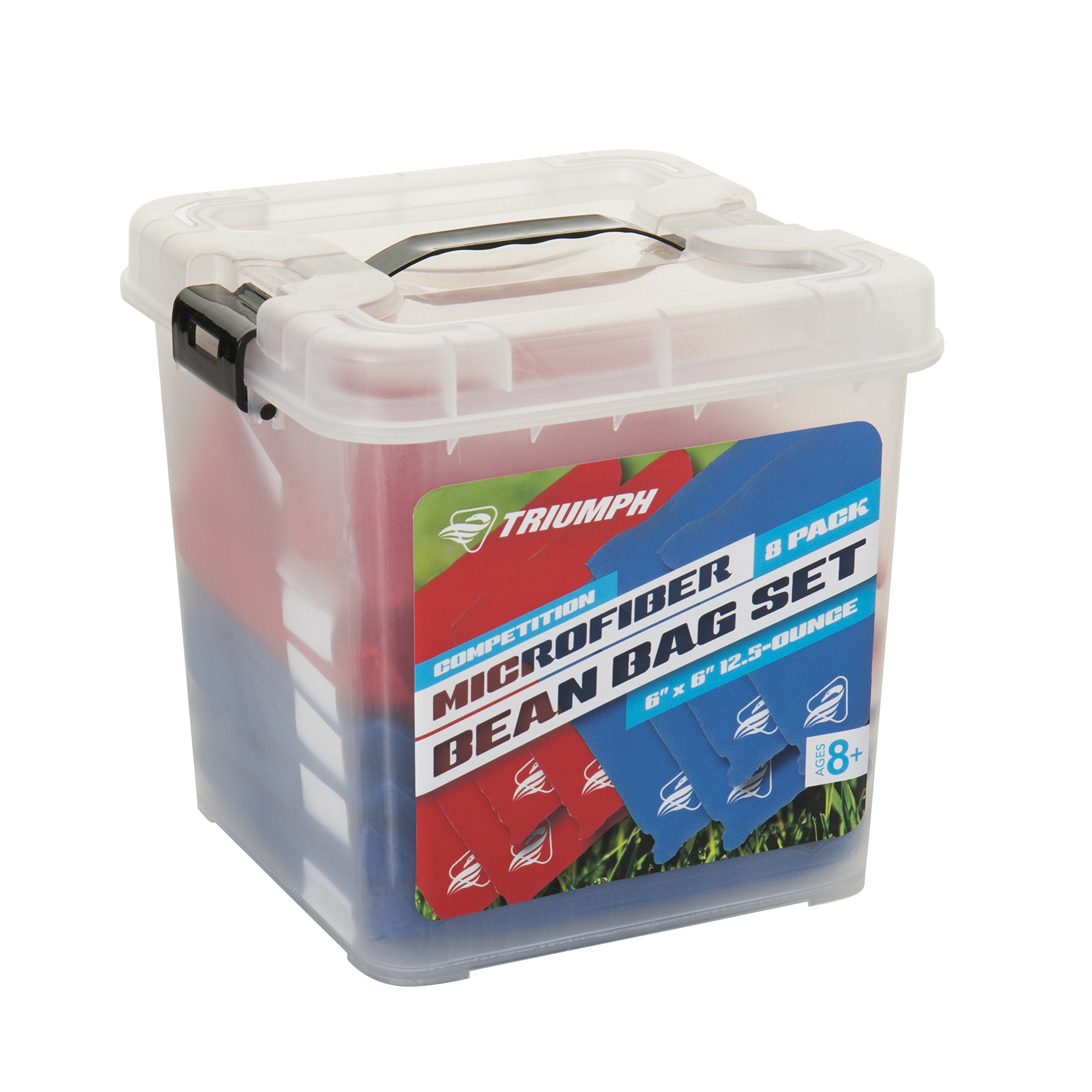 Classic TRIUMPH SPORTS USA Cornhole Bags - Includes Eight 12.5oz Cornhole Bags and Carry Tub