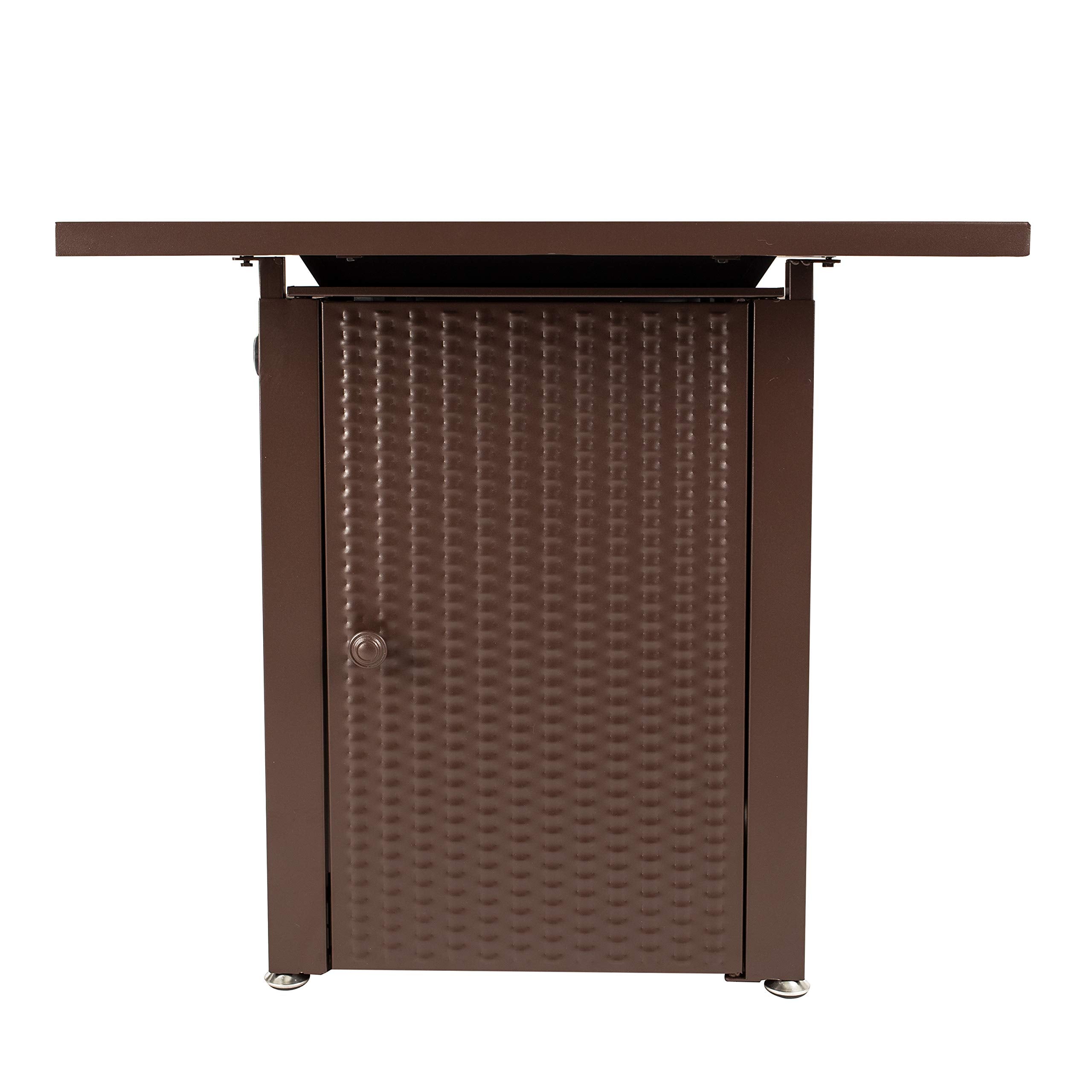 Grant Table Pleasant Hearth OFG007TF Gas Fire Pit, Mocha
