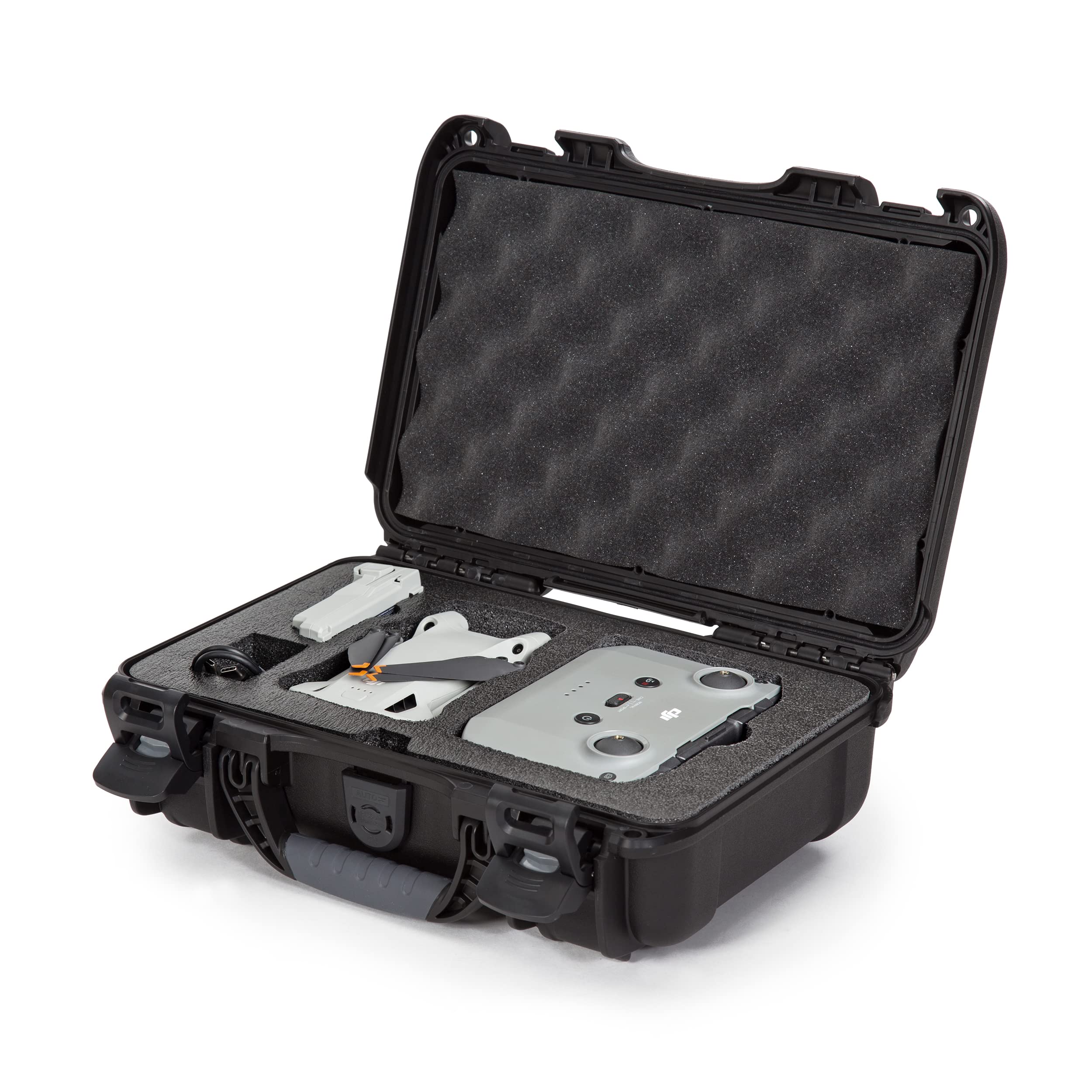 Waterproof Nanuk 909 Hard Case with Foam Insert for DJI Mini 3 Pro and RC-N1 Remote, Black